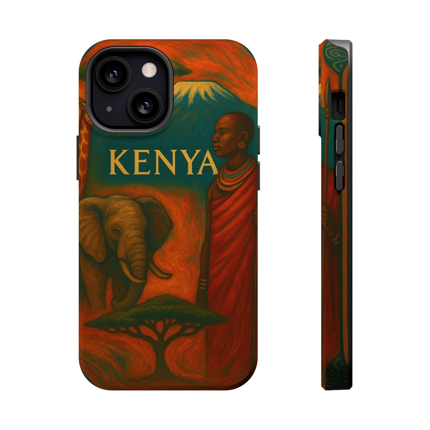 "Funda Magnética Reforzada Magnética Reforzada Kenia: Aventura Salvaje y Tierra de Horizontes Infinitos 🦁🌄🏕️"