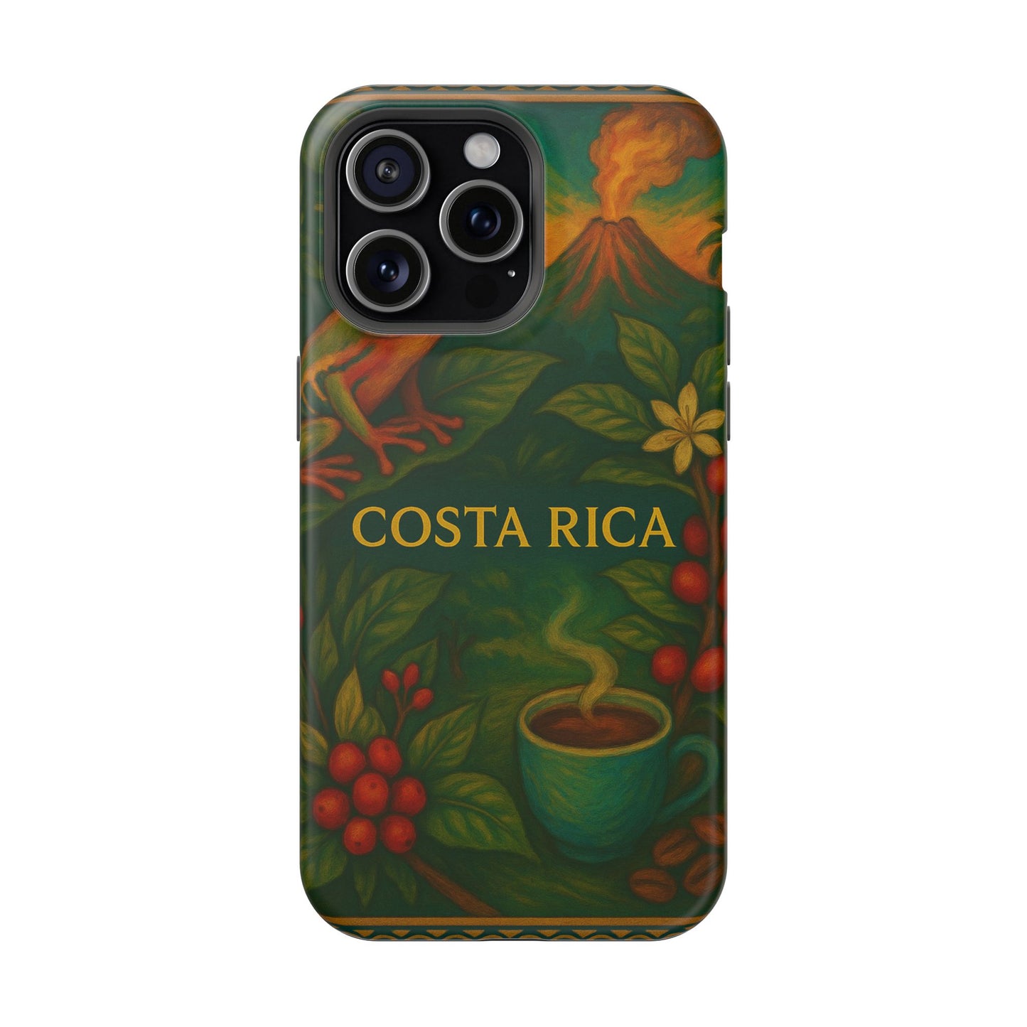 "Funda Magnética Reforzada Magnética Reforzada Costa Rica: Pura Vida entre Volcanes y Selvas 🌋🌴🦜"
