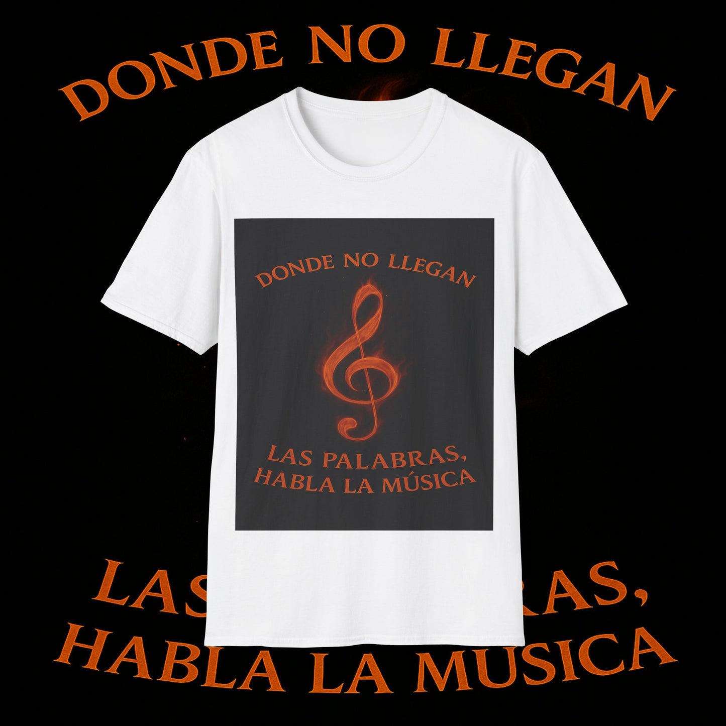 "Camiseta clave de sol 🎼🔥 “Donde nace una nota… nace una llama.” 🔥🎼
