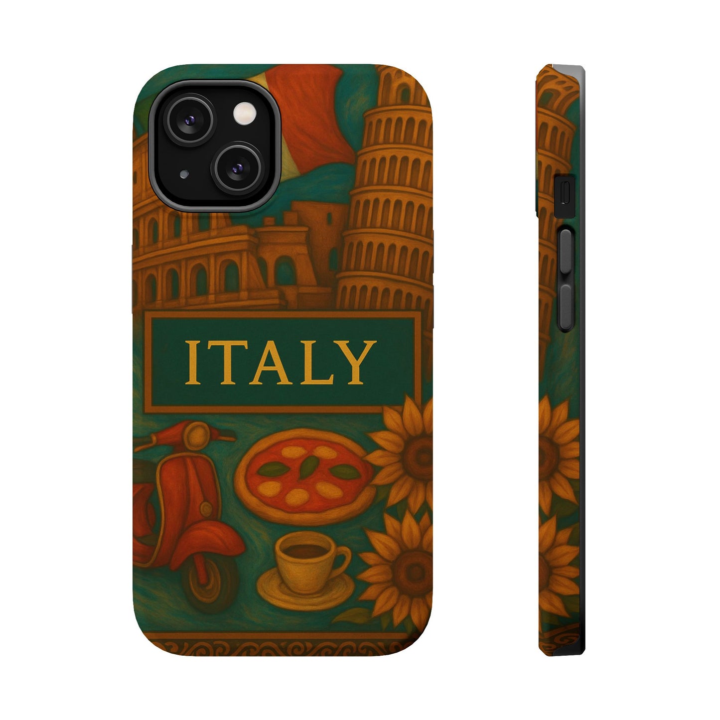 "Funda Magnética Reforzada Magnética Reforzada Italia: Arte, Pasión y Sabores Eternos 🎨🍝🏛️"