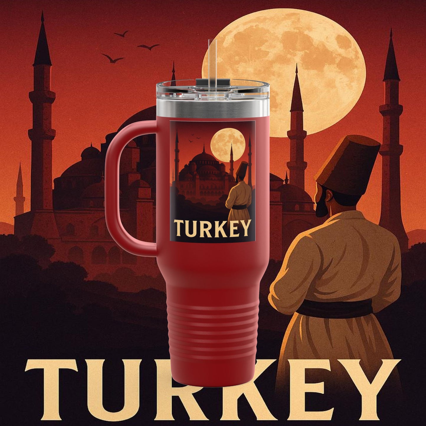"Turkey Insulated Travel Mug✨ – Where East and West embrace"