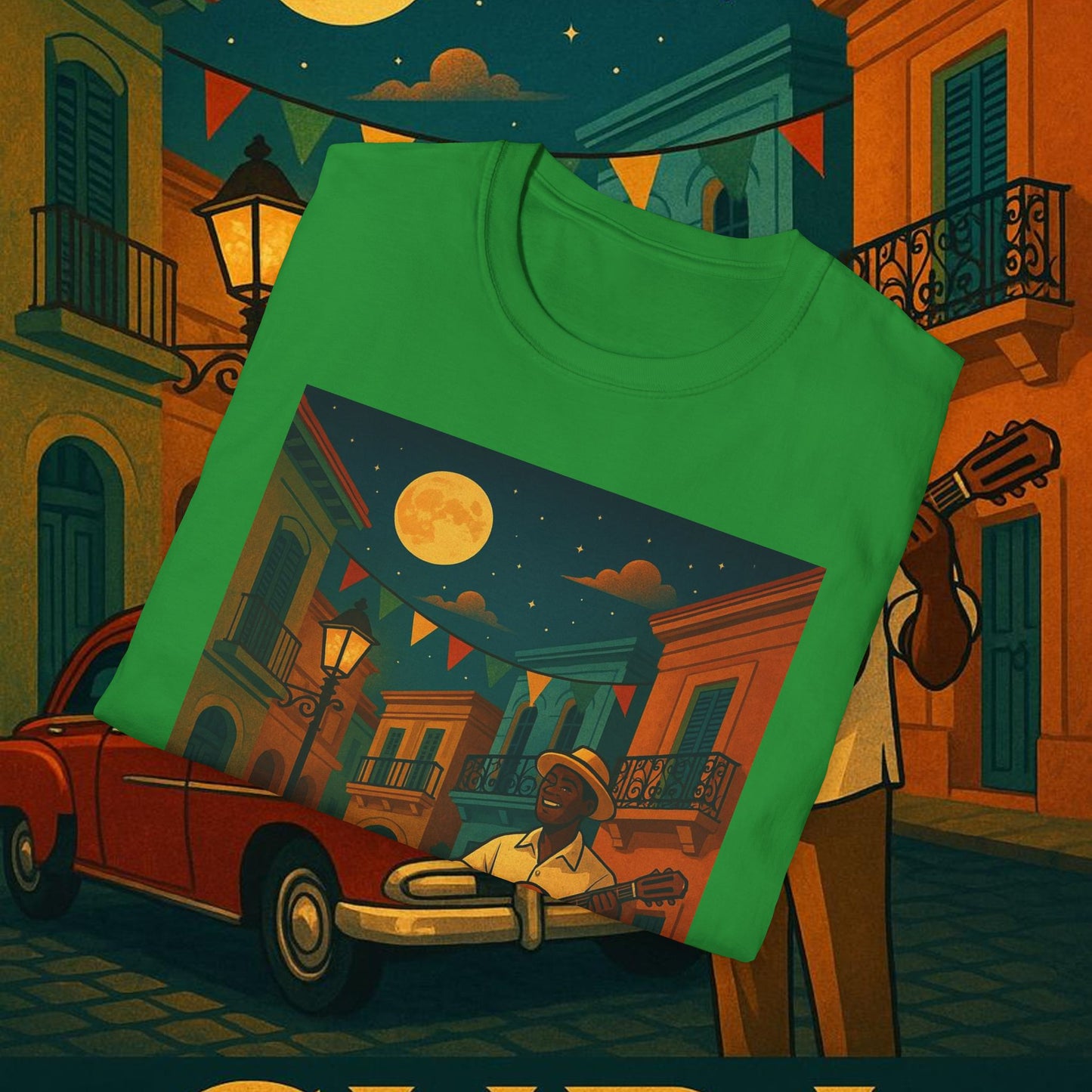 "Camiseta Cuba: Ritmo, Historia y Encanto Caribeño 🎺🚗🌴 "