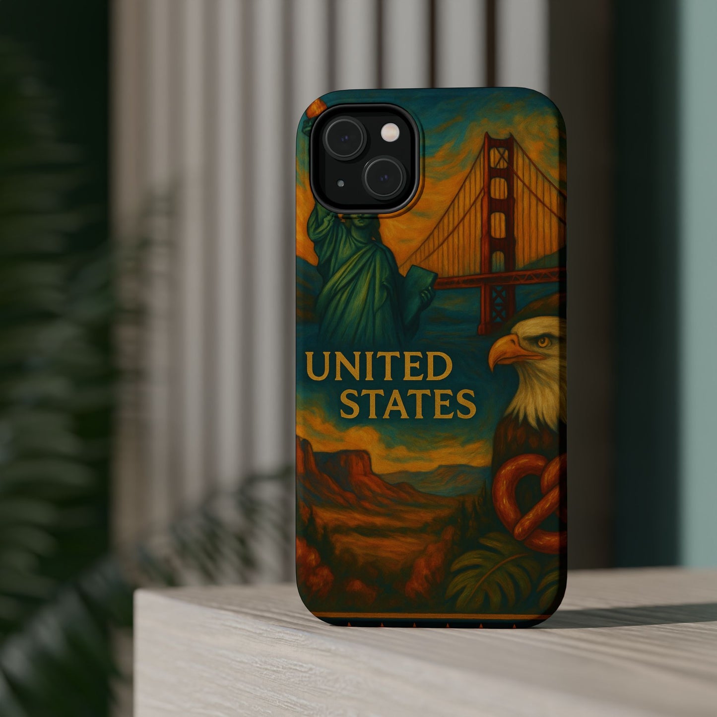 "Funda Magnética Reforzada Estados Unidos: Sueños, Libertad y Grandes Horizontes 🗽🏜️🌆"