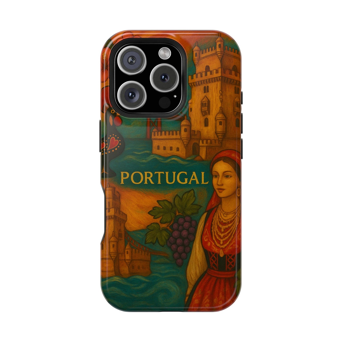 "Funda Magnética Reforzada Magnética Reforzada Portugal: Encanto Atlántico, Fados y Azulejos 🌊🎶🧿"