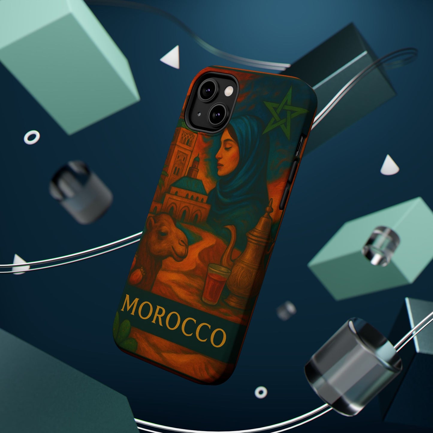 "Funda Magnética Reforzada Magnética Reforzada Marruecos: Magia del Desierto y Ciudades de Mil Colores 🐪🏜️🕌"