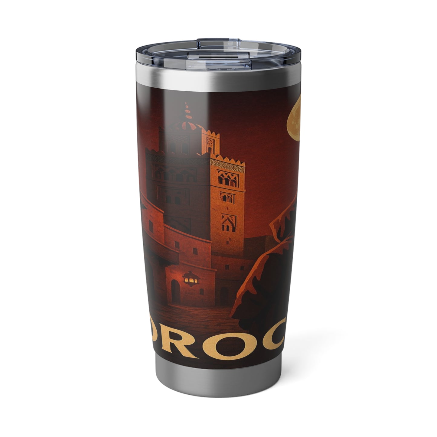 "Vaso Térmico Vagabond 20oz Marruecos: Magia del Desierto y Ciudades de Mil Colores 🐪🏜️🕌"