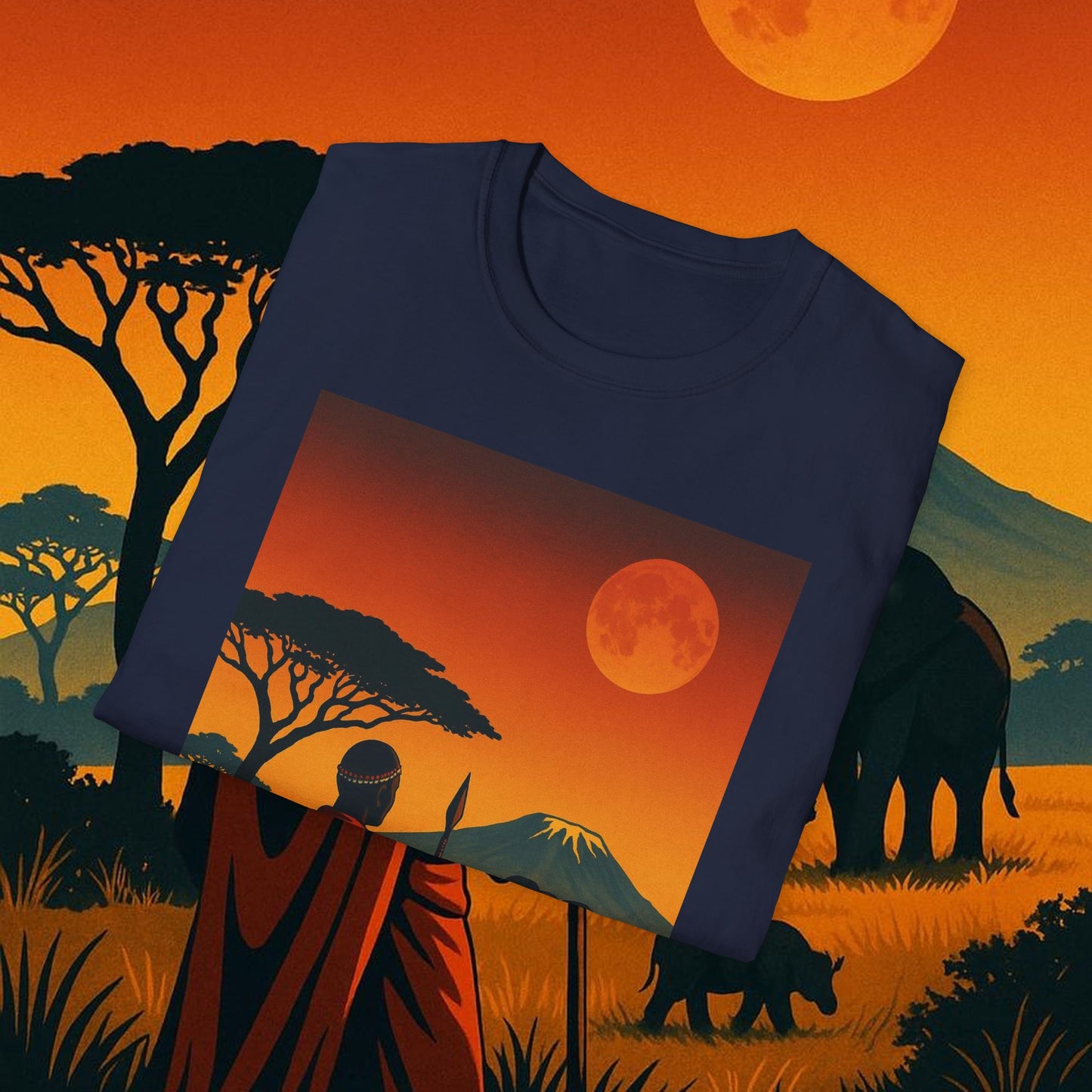 "Camiseta Kenia: Aventura Salvaje y Tierra de Horizontes Infinitos 🦁🌄🏕️"