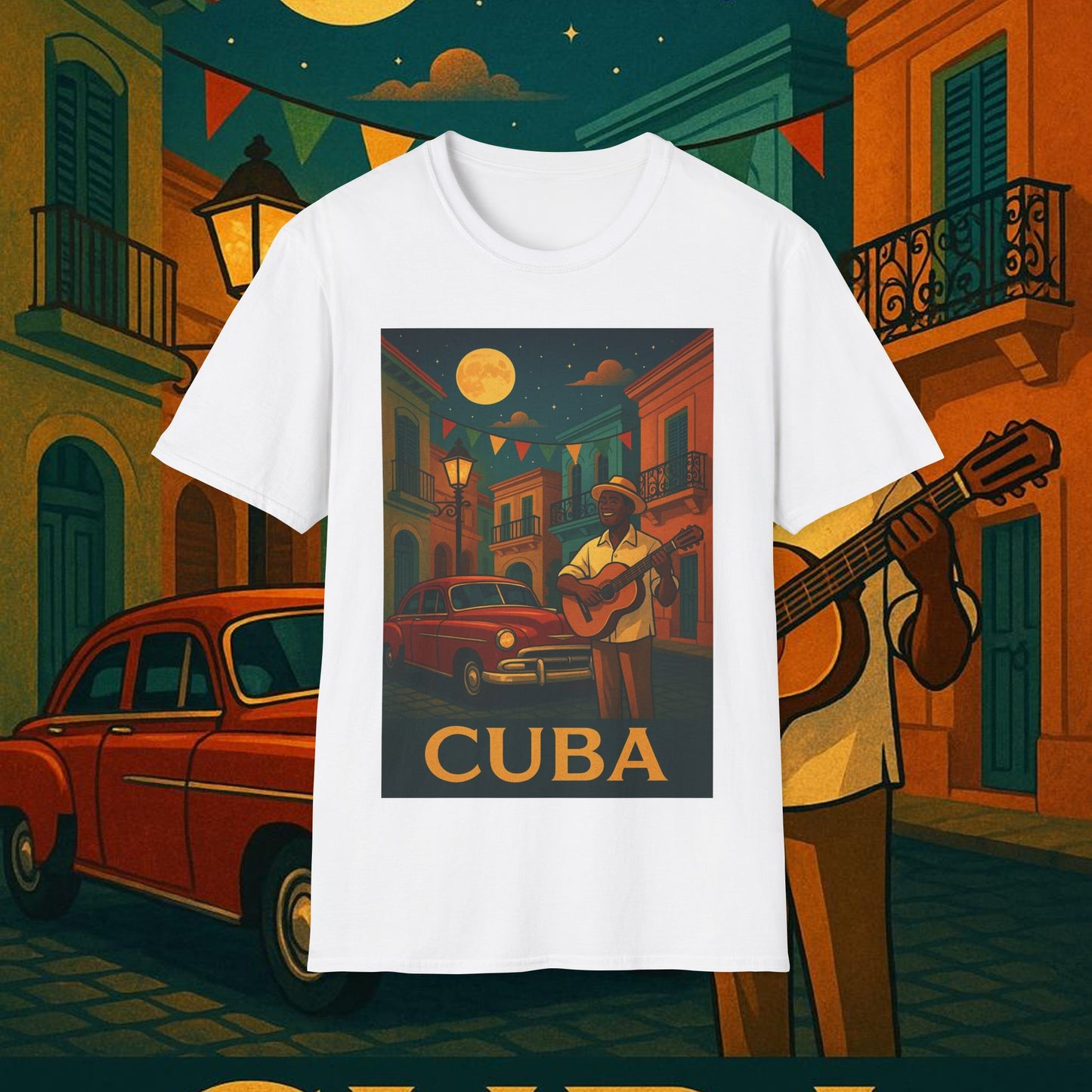 "Camiseta Cuba: Ritmo, Historia y Encanto Caribeño 🎺🚗🌴 "