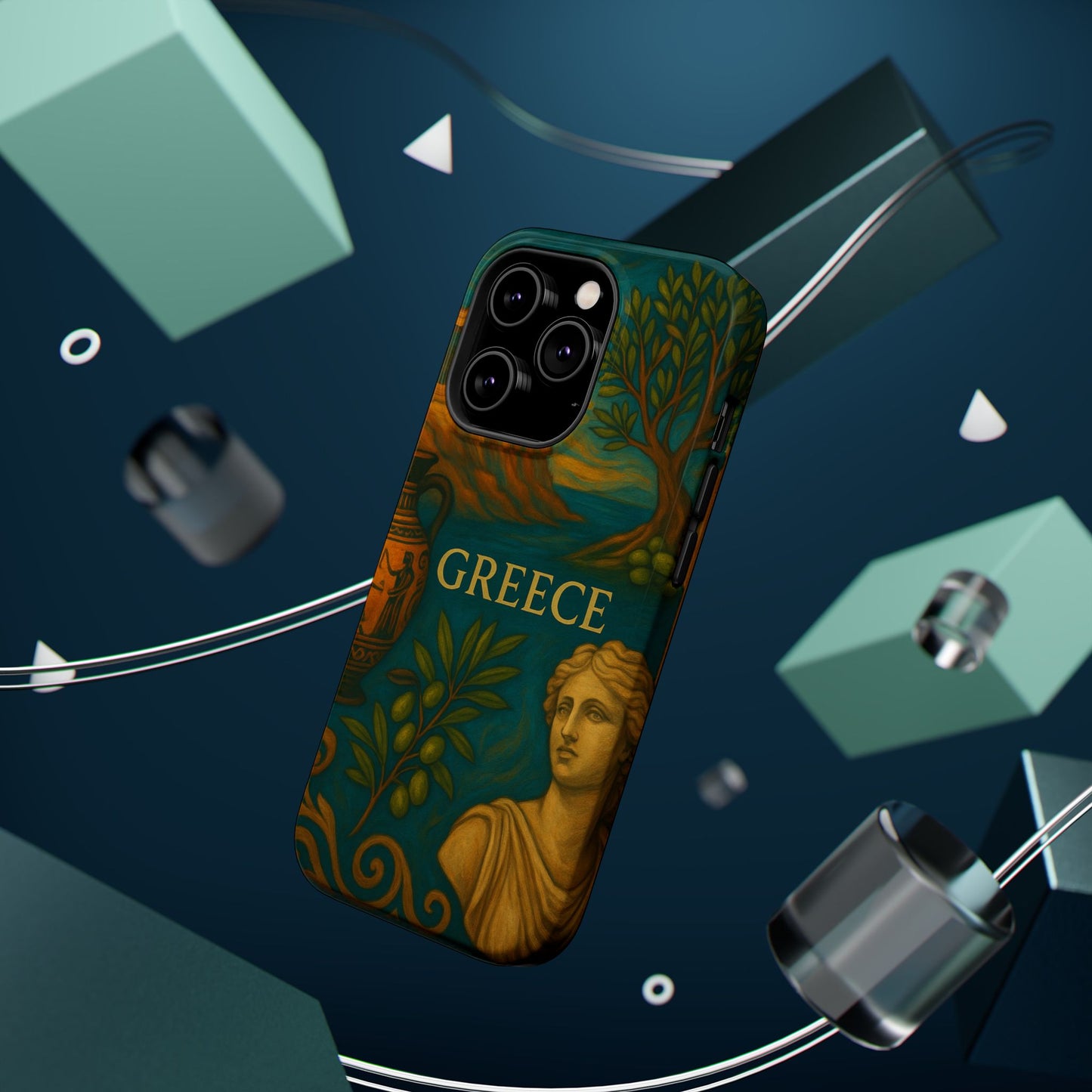 "Funda Magnética Reforzada Magnética Reforzada Grecia: Cuna de Dioses, Maravillas y Filosofía 🌊🏛️⚡"