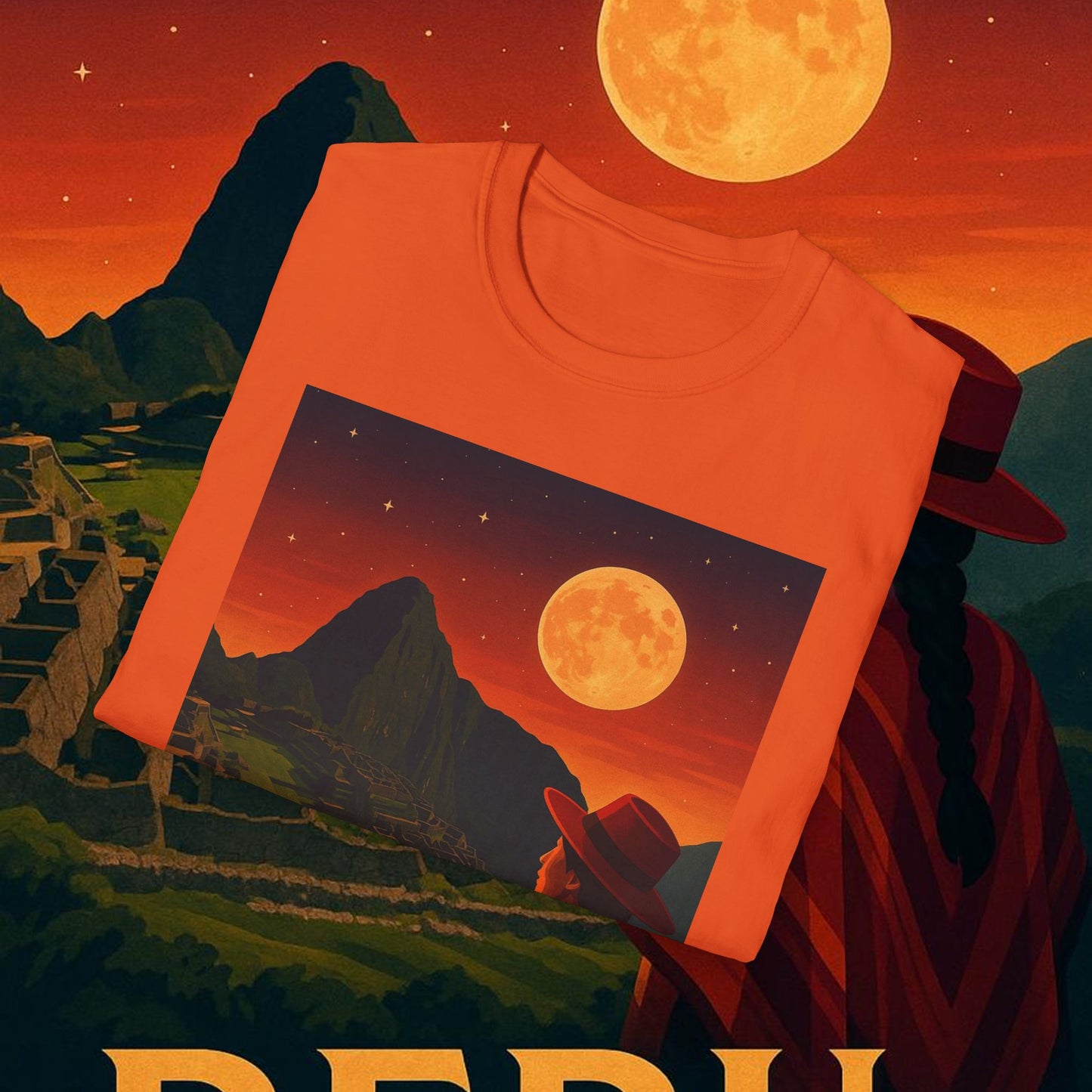 "Camiseta Perú: Misticismo, Historia y Maravillas Eternas 🏔️🦙🛕"