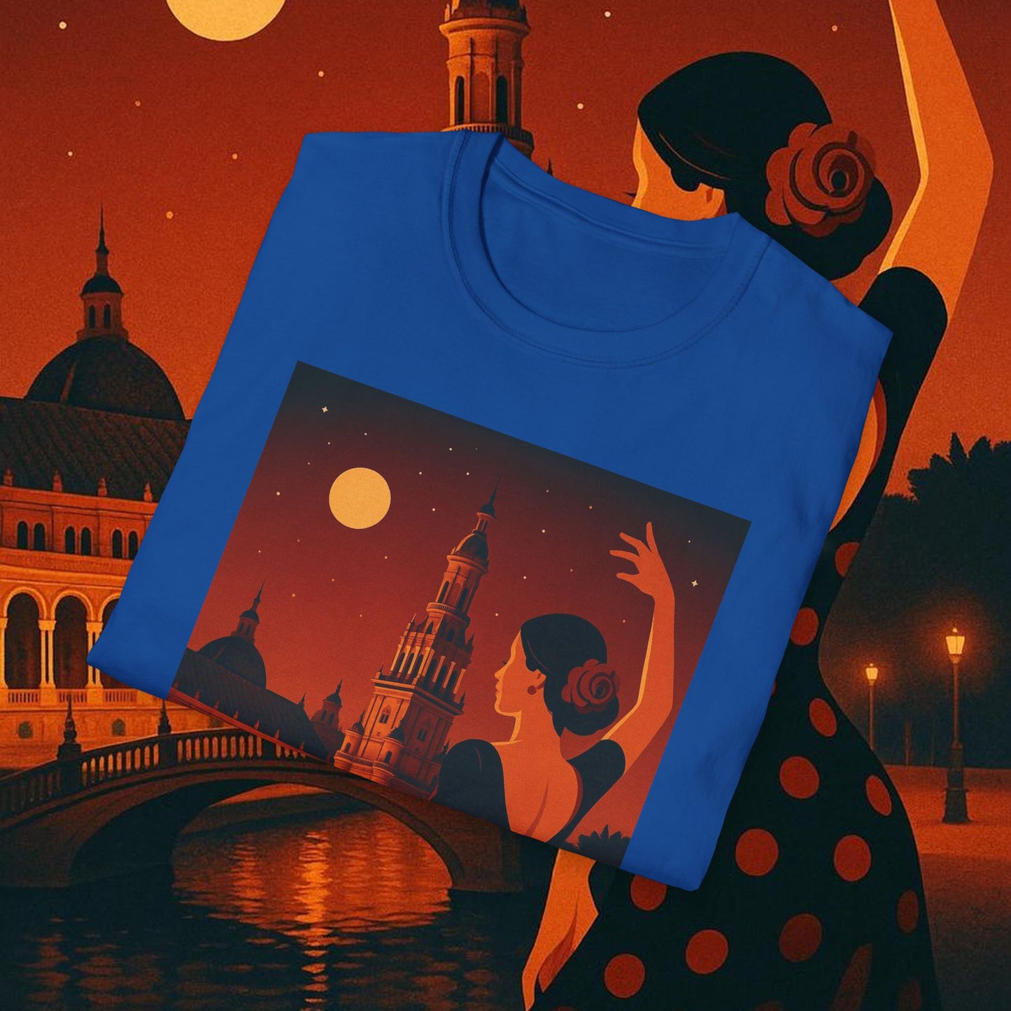"Camiseta España: Pasión, Arte y Sabores que Enamoran 🎨💃🍷"