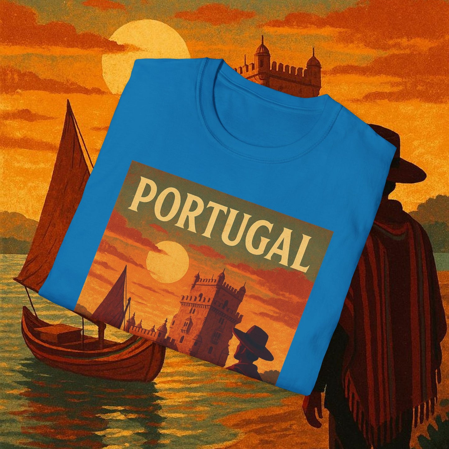 "Camiseta Portugal: Encanto Atlántico, Fados y Azulejos 🌊🎶🧿"