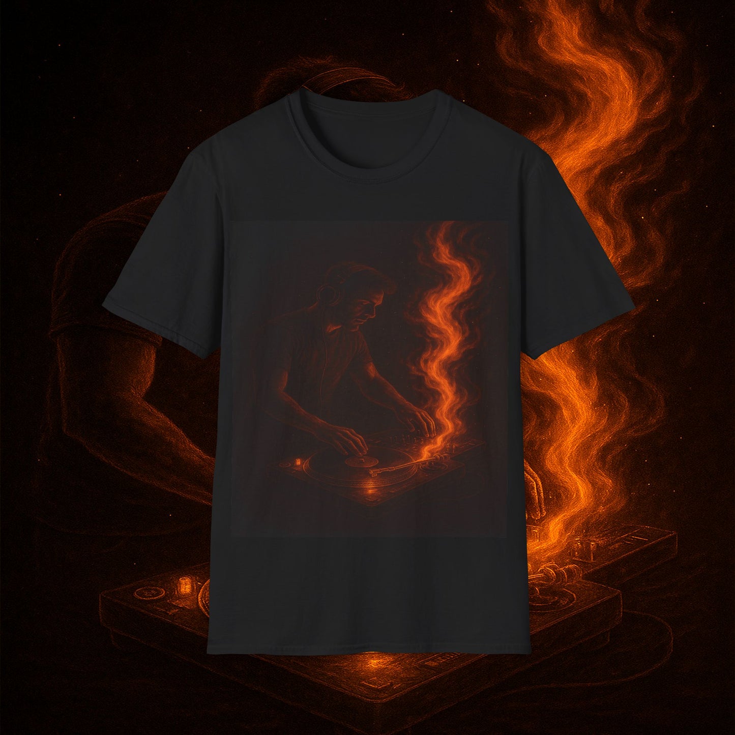 "Camiseta dj 🎧🔥 No mezclas canciones… mezclas fuego.” 🔥🎧