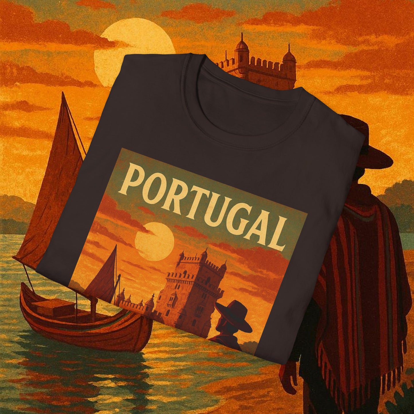 "Camiseta Portugal: Encanto Atlántico, Fados y Azulejos 🌊🎶🧿"