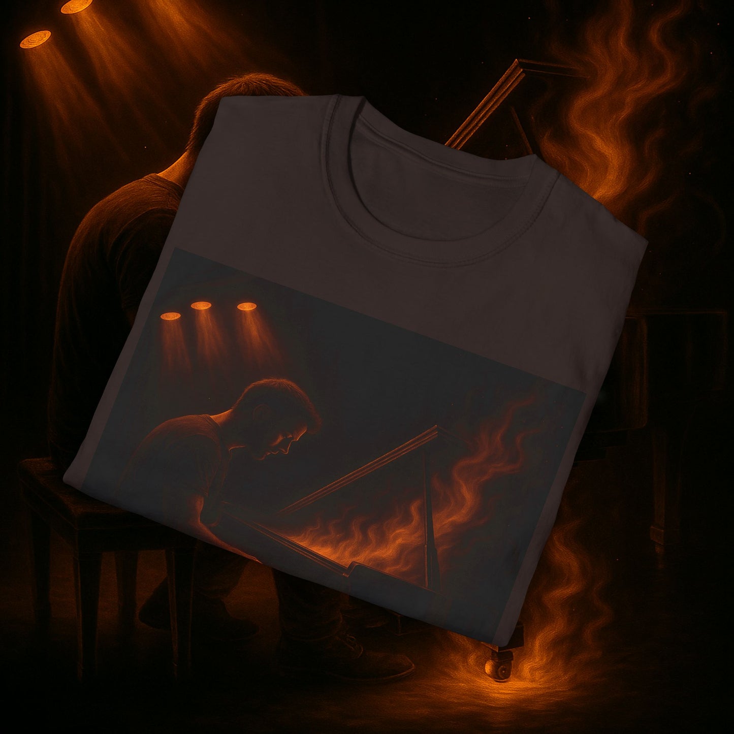 "Camiseta piano 🎹🔥Cuando las manos arden… el alma canta.” 🔥🎹