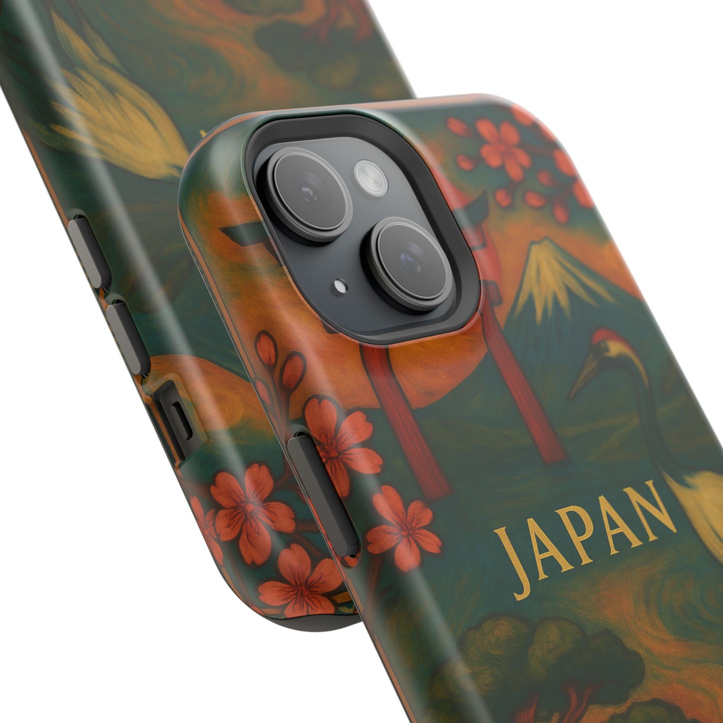 "Funda Magnética Reforzada Japón: Tradición entre Cerezos y Montañas 🌸⛩️🗻"