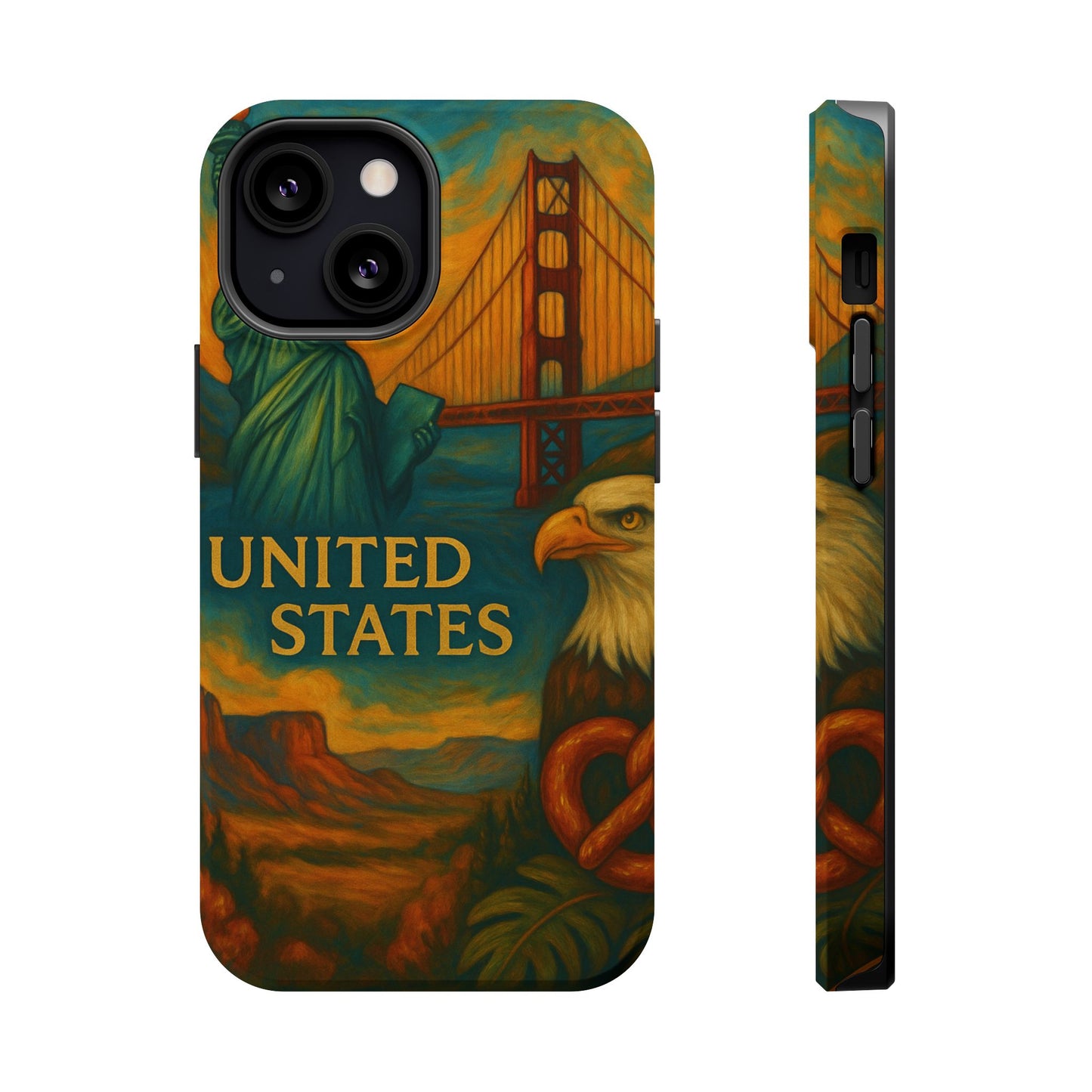 "Funda Magnética Reforzada Estados Unidos: Sueños, Libertad y Grandes Horizontes 🗽🏜️🌆"