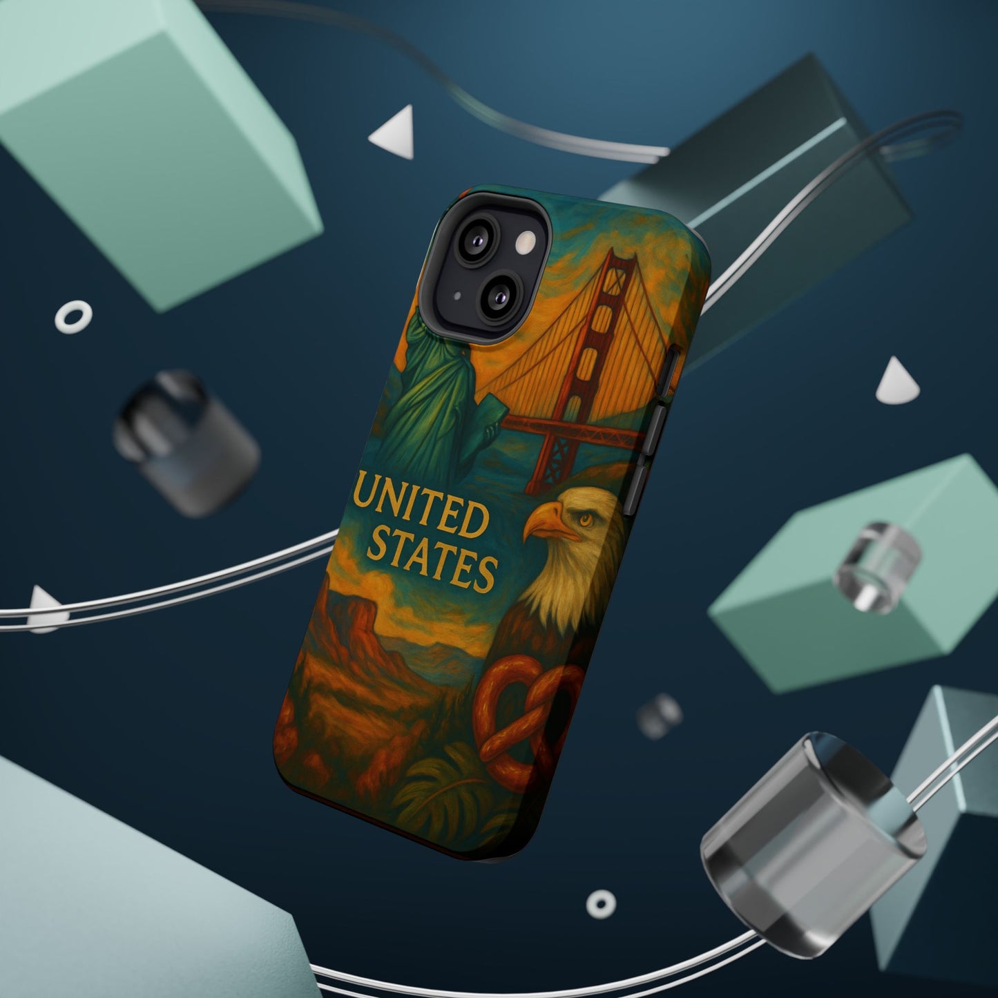 "Funda Magnética Reforzada Estados Unidos: Sueños, Libertad y Grandes Horizontes 🗽🏜️🌆"
