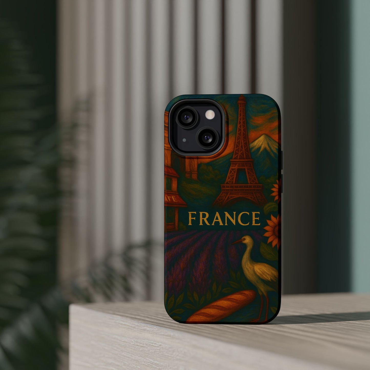 "Funda Magnética Reforzada Francia: Romance bajo la Luna 🌙🗼✨"