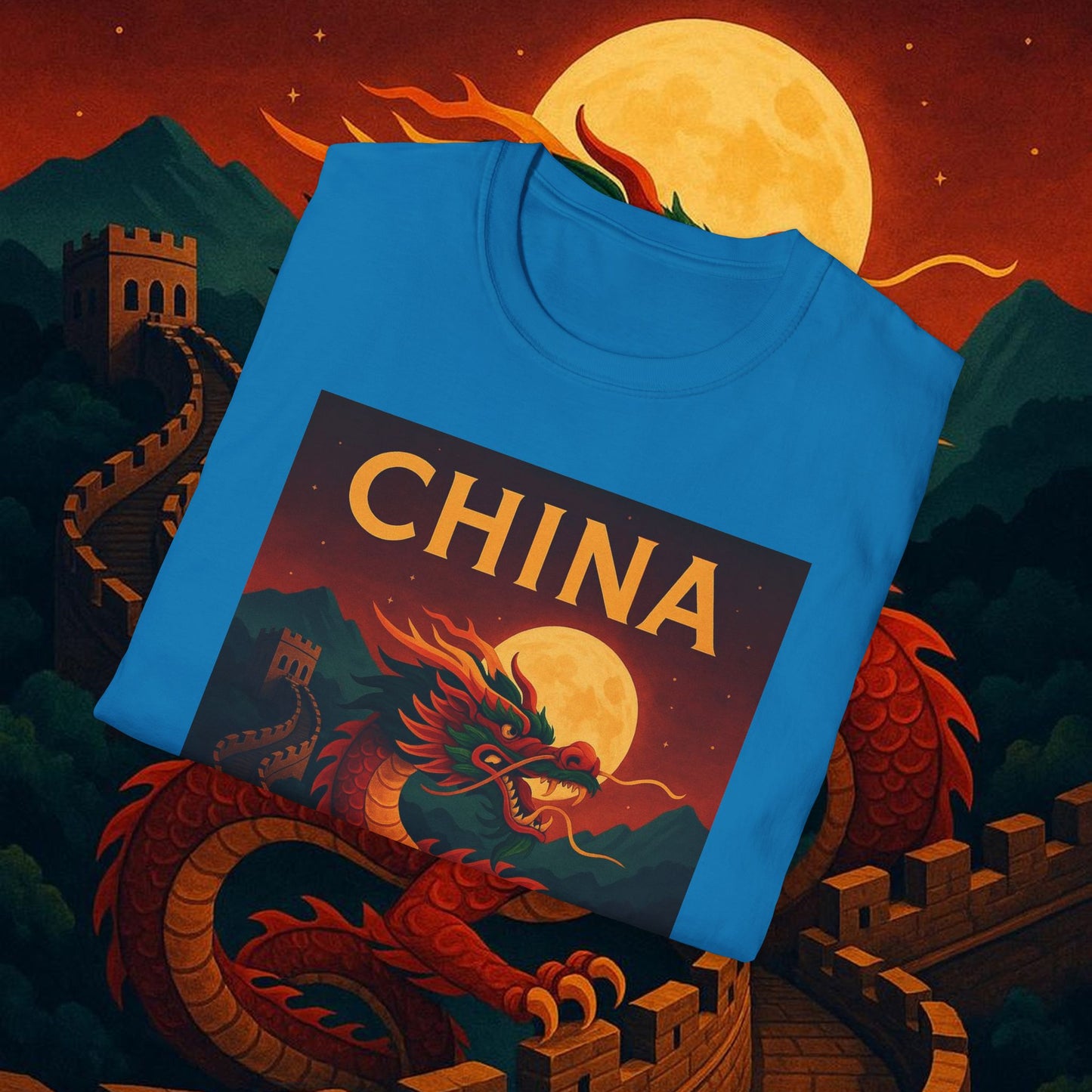 "Camiseta China – Dragones, murallas y leyendas eternas"