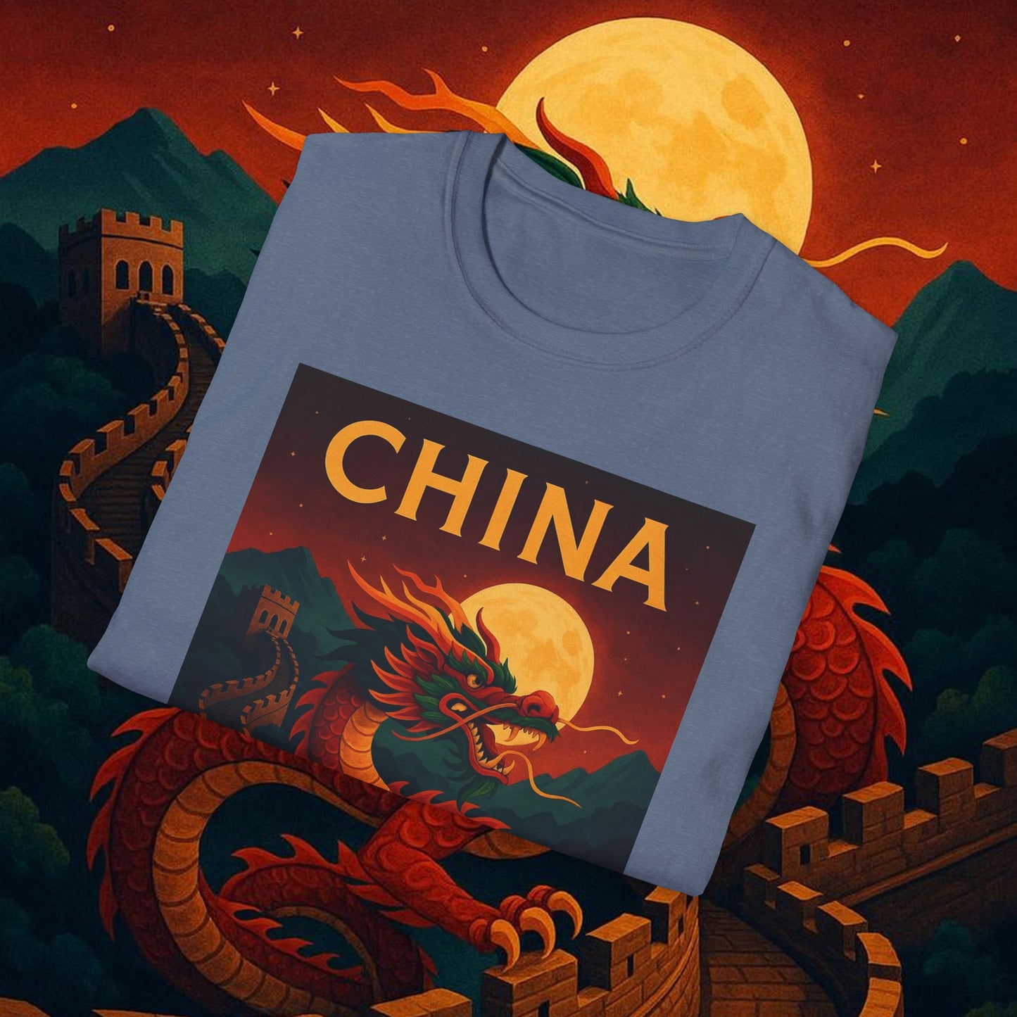 "Camiseta China – Dragones, murallas y leyendas eternas"