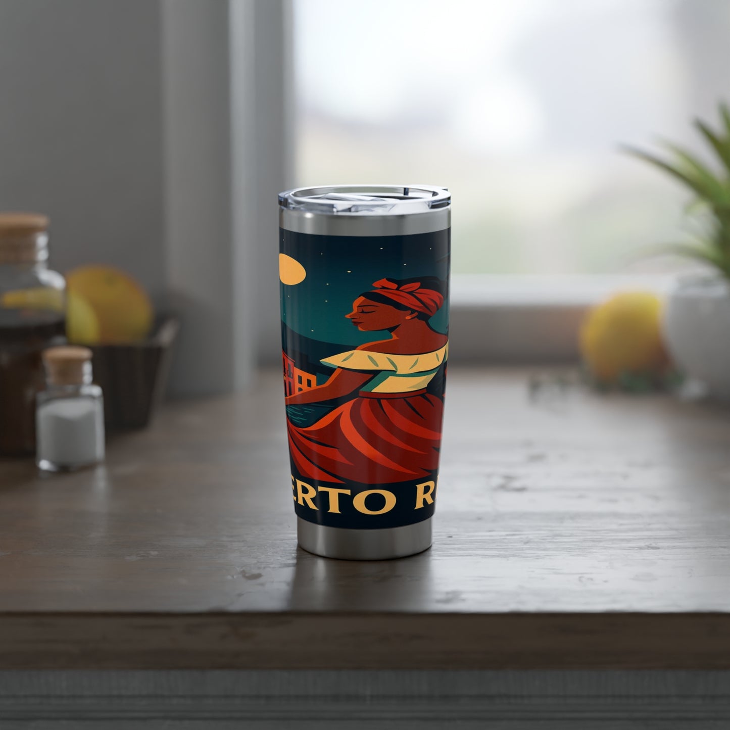 "Vaso Térmico Vagabond 20oz Puerto Rico – Ritmo, alma y color caribeño"