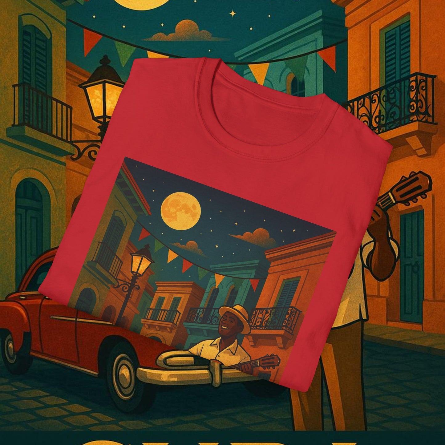 "Camiseta Cuba: Ritmo, Historia y Encanto Caribeño 🎺🚗🌴 "