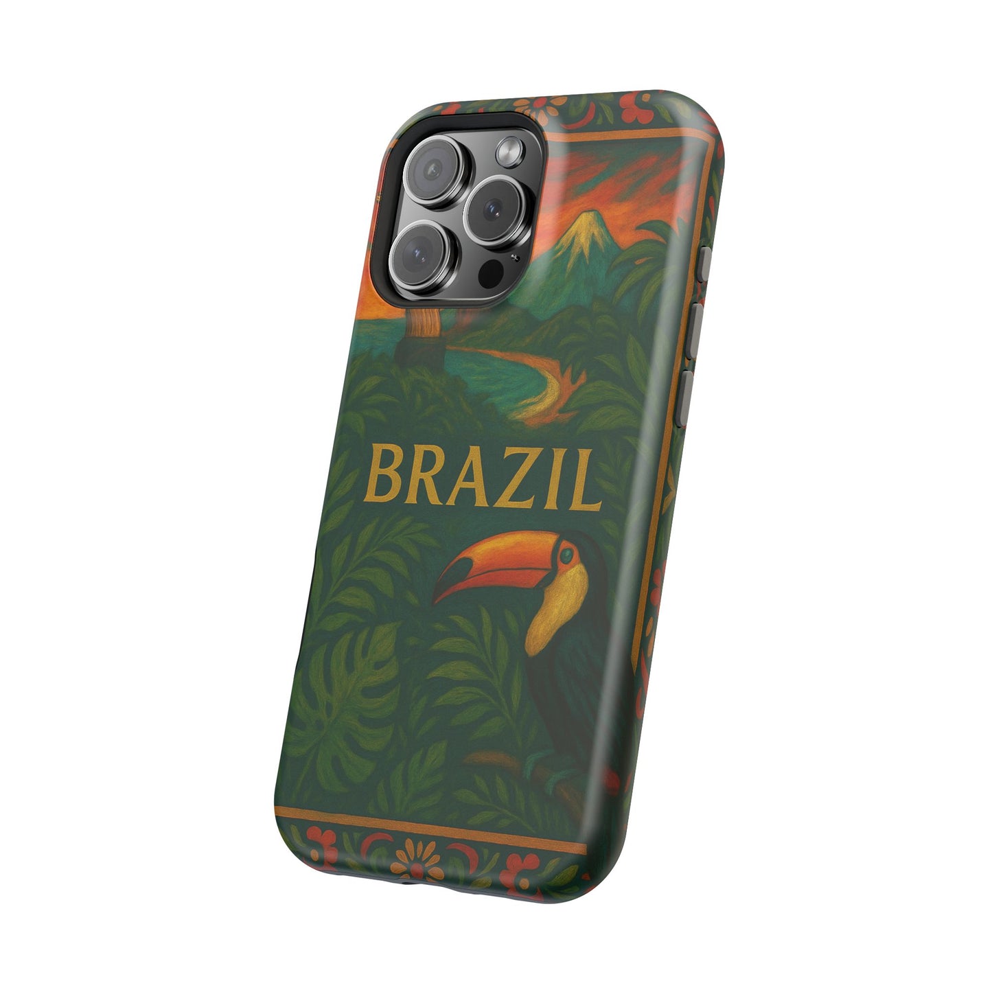 "Funda Magnética Reforzada Magnética Reforzada Brasil: Ritmo, Naturaleza y Alegría Infinita 🎶🌴🏖️"