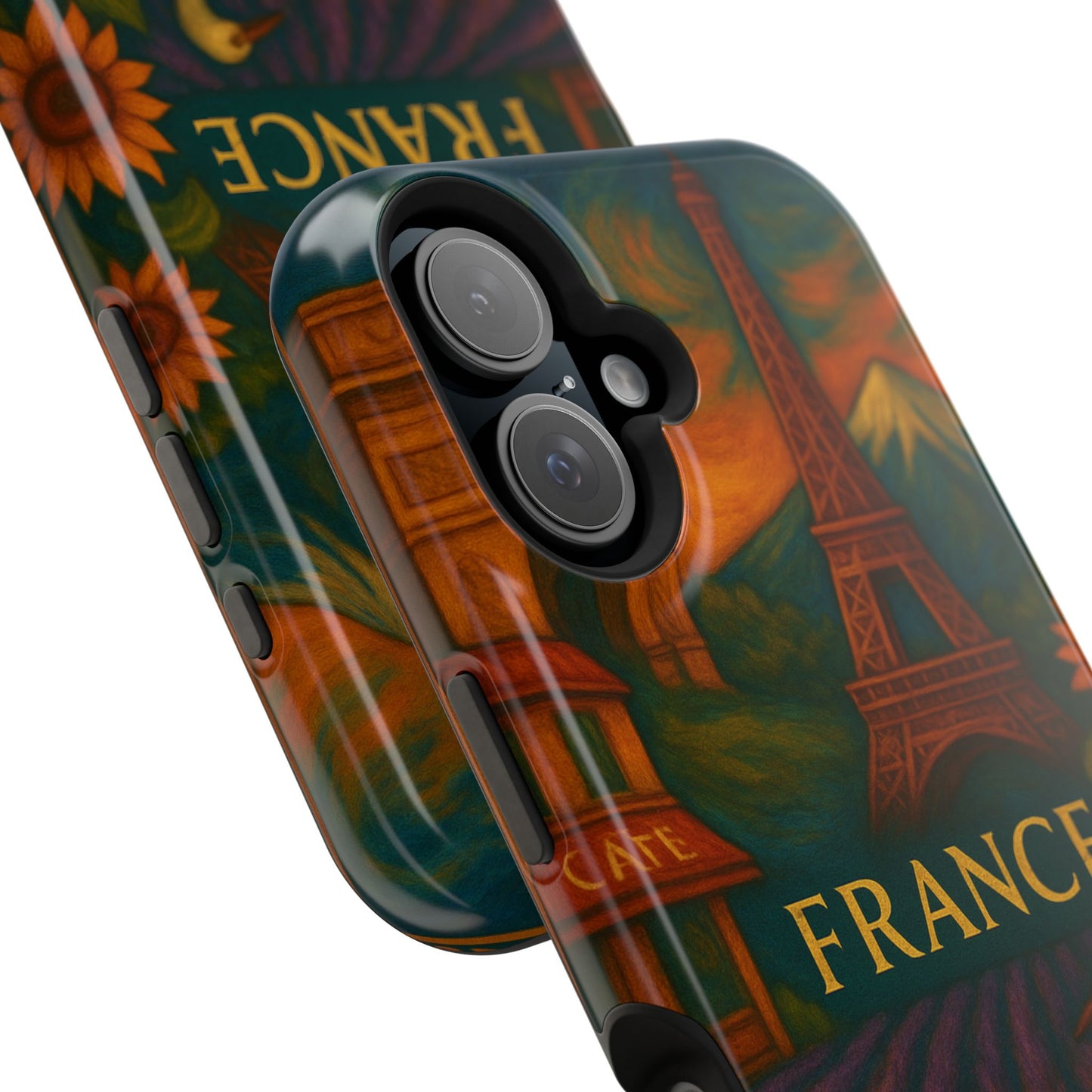 "Funda Magnética Reforzada Francia: Romance bajo la Luna 🌙🗼✨"