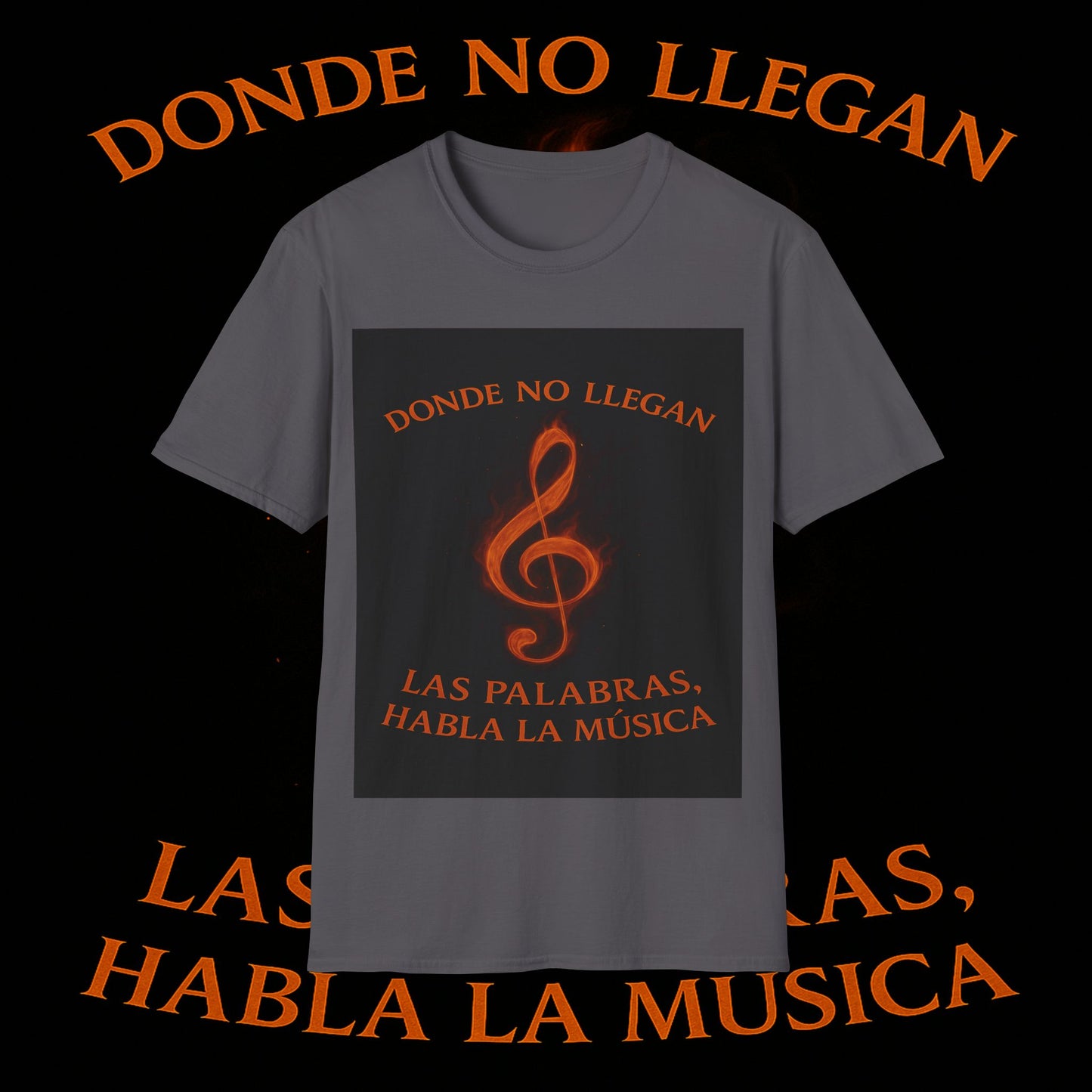 "Camiseta clave de sol 🎼🔥 “Donde nace una nota… nace una llama.” 🔥🎼