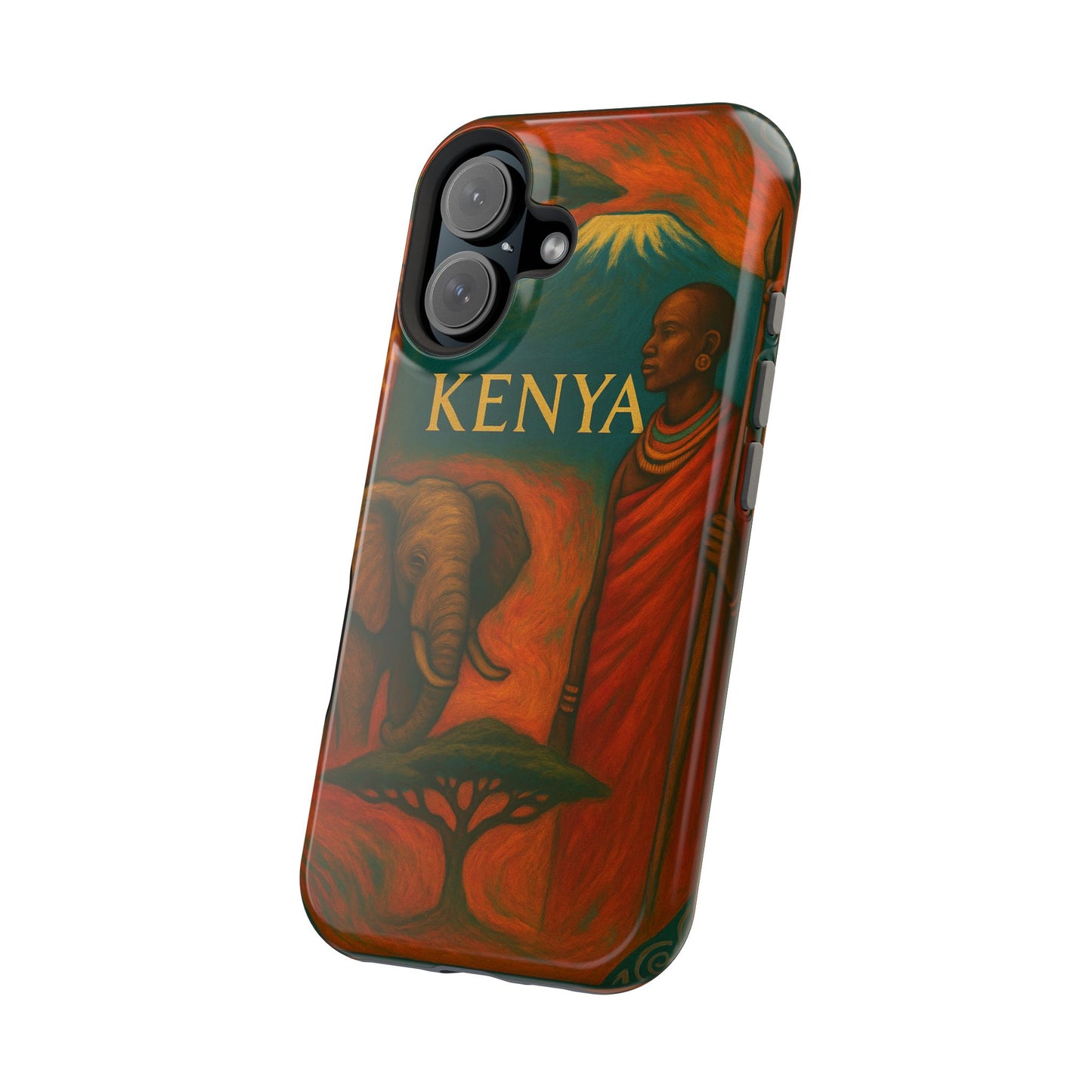 "Funda Magnética Reforzada Magnética Reforzada Kenia: Aventura Salvaje y Tierra de Horizontes Infinitos 🦁🌄🏕️"