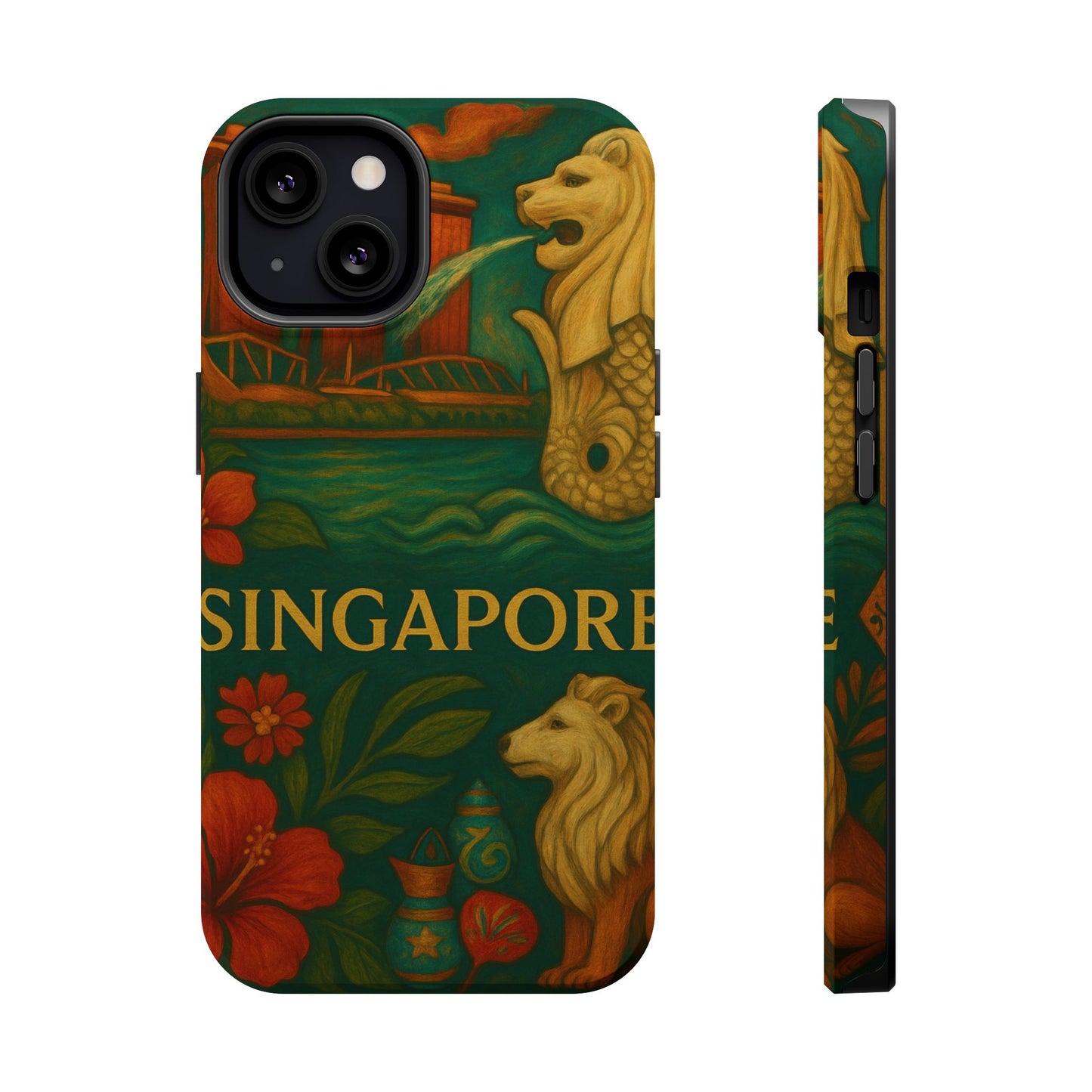 "Funda Magnética Reforzada Magnética Reforzada Singapur 🌆 – Futuro, cultura y naturaleza en un solo lugar"