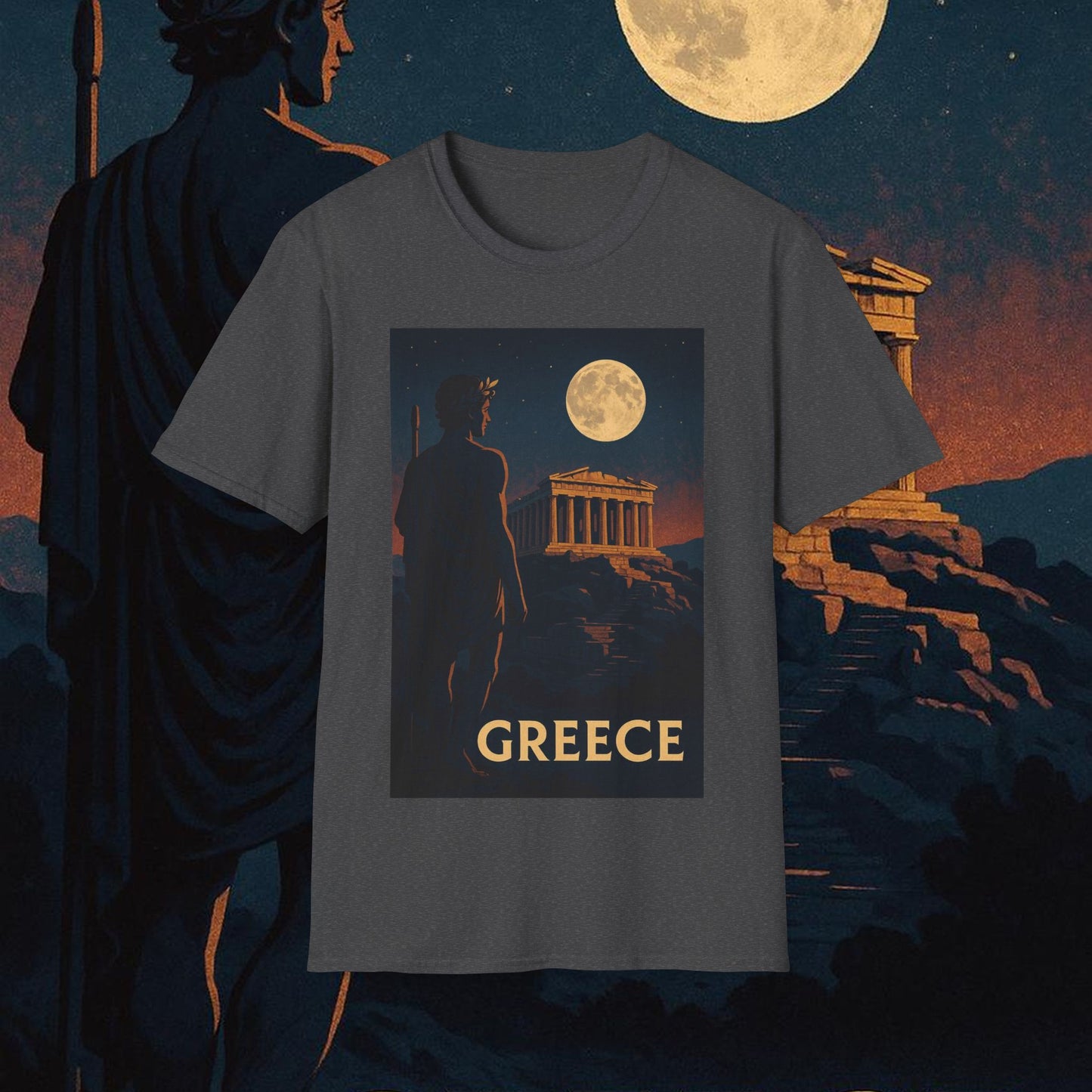 "Camiseta Grecia: Cuna de Dioses, Maravillas y Filosofía 🌊🏛️⚡"