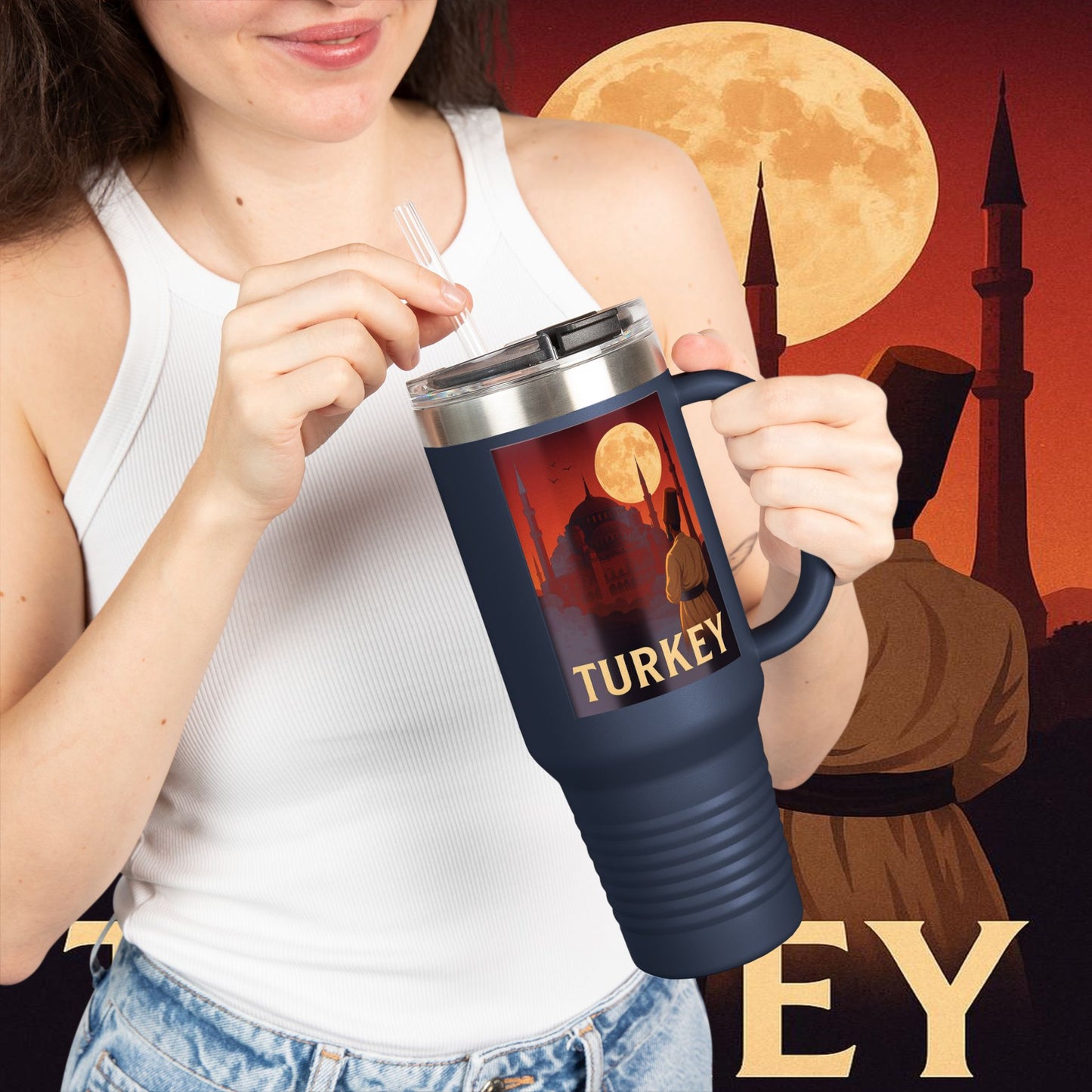 "Turkey Insulated Travel Mug✨ – Where East and West embrace"