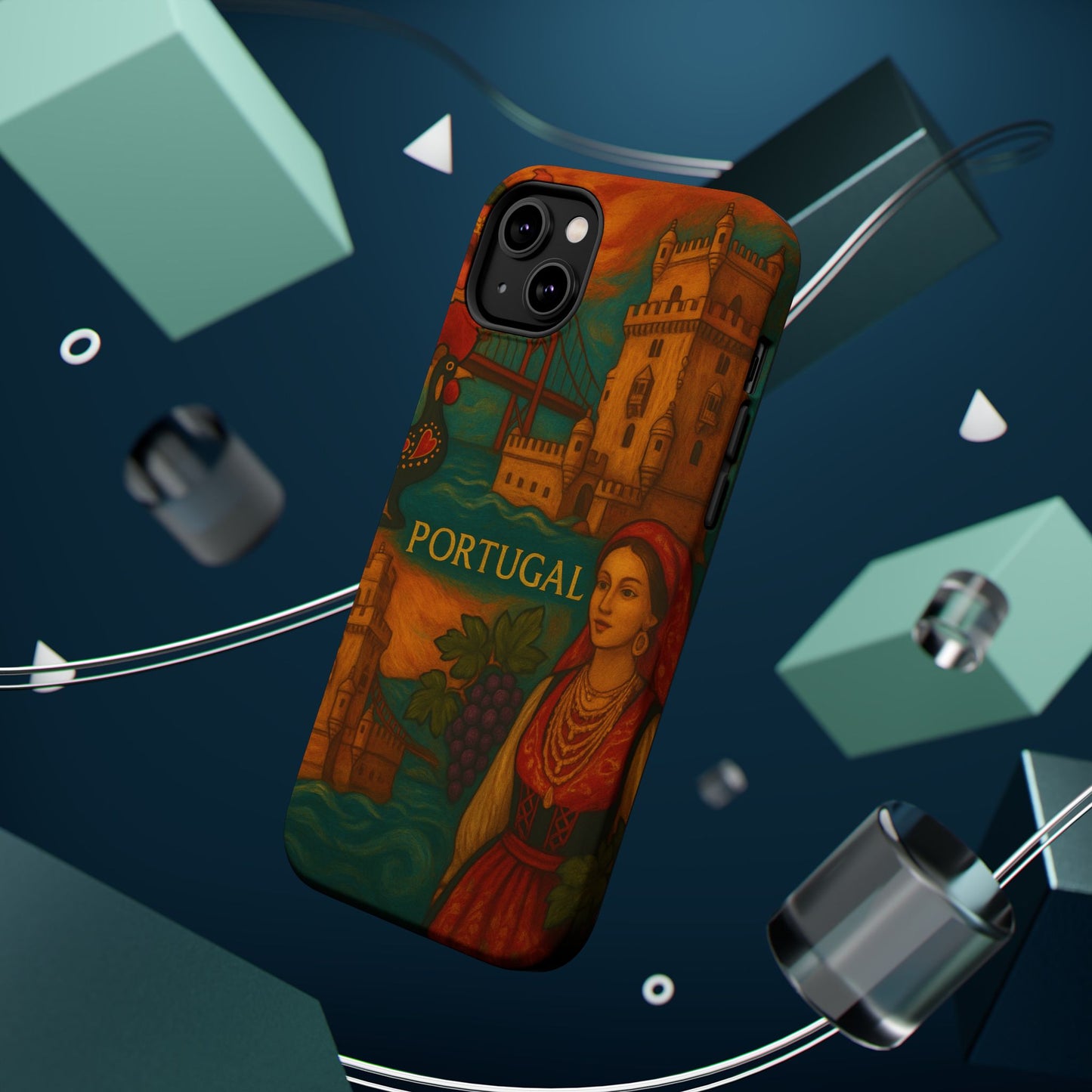 "Funda Magnética Reforzada Magnética Reforzada Portugal: Encanto Atlántico, Fados y Azulejos 🌊🎶🧿"