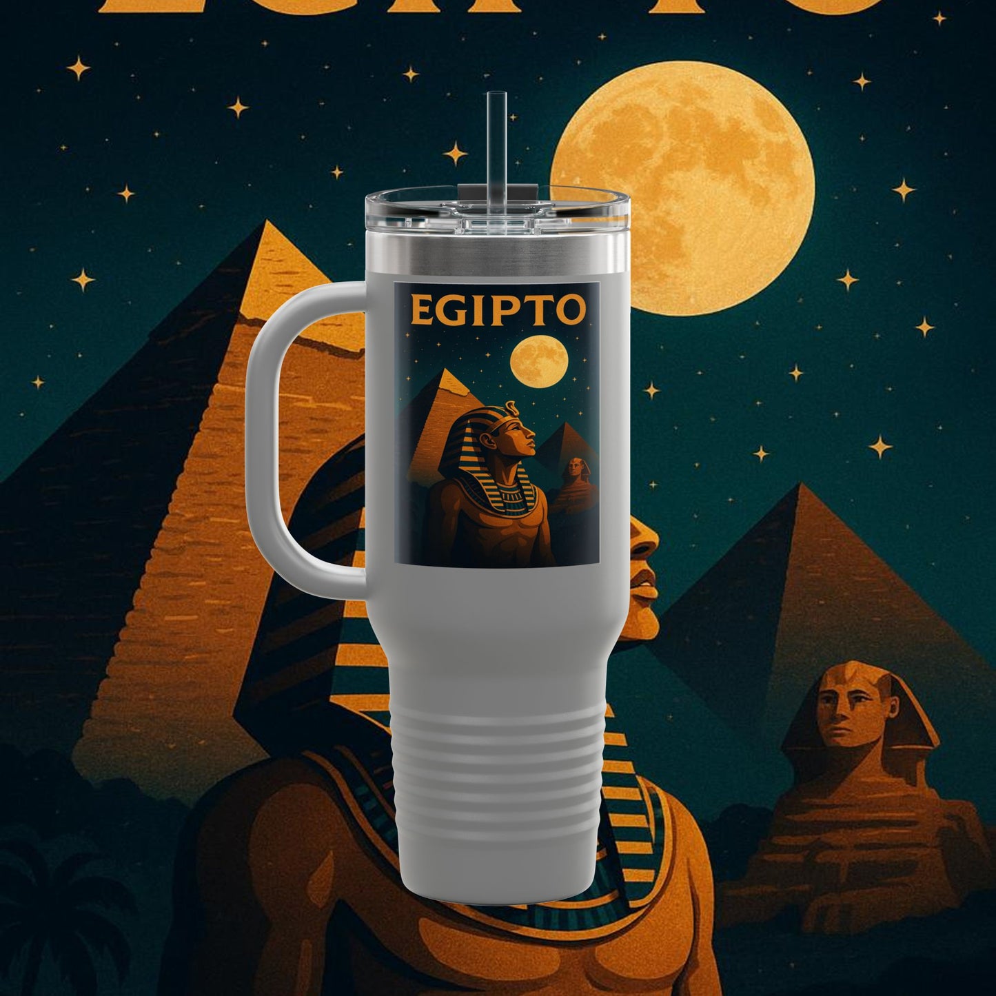 "taza de Viaje Aislada Egipto Misterio Dorado del Nilo 🏺🌅🐫"