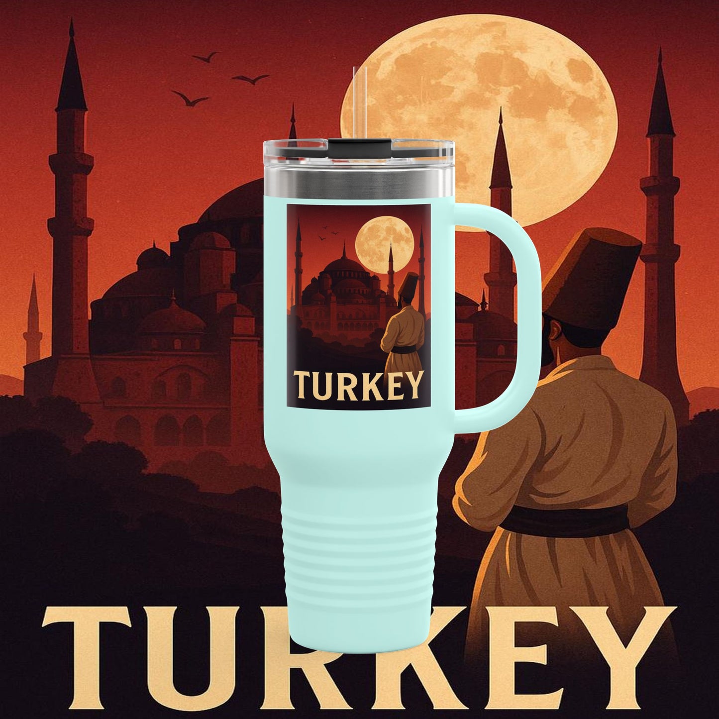 "Turkey Insulated Travel Mug✨ – Where East and West embrace"