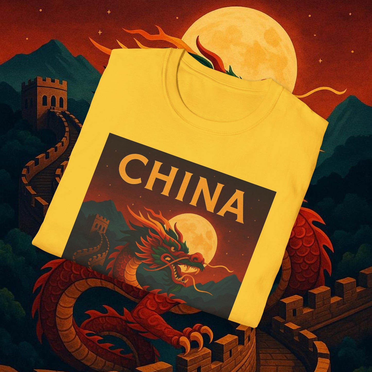 "Camiseta China – Dragones, murallas y leyendas eternas"