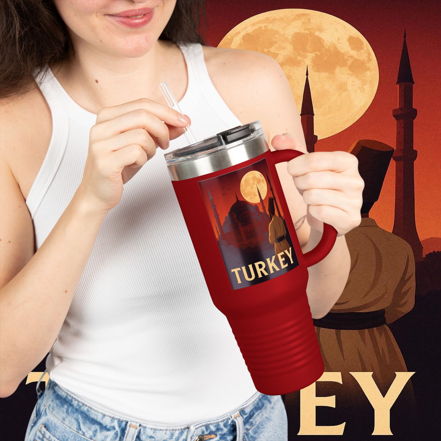 "Turkey Insulated Travel Mug✨ – Where East and West embrace"