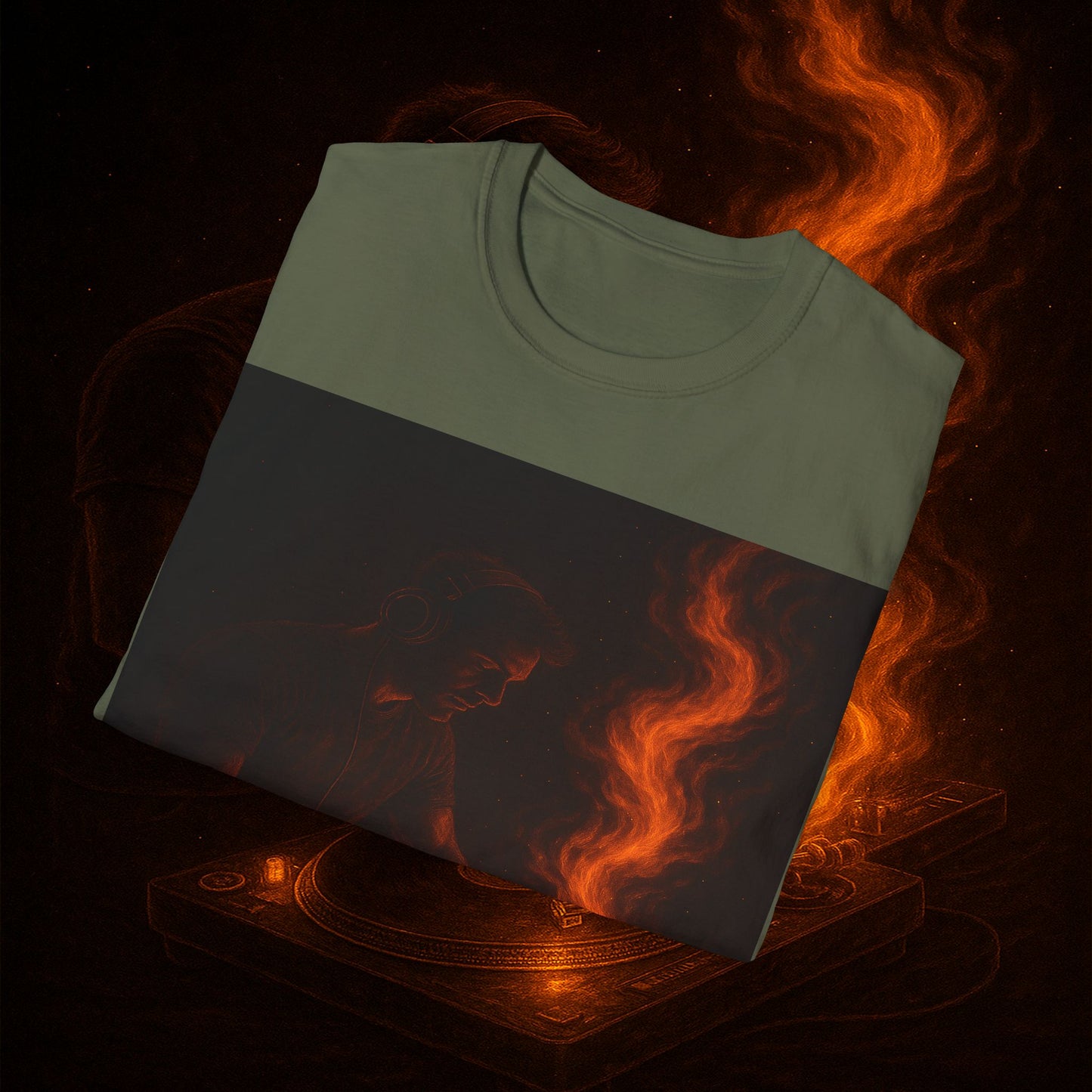 "Camiseta dj 🎧🔥 No mezclas canciones… mezclas fuego.” 🔥🎧