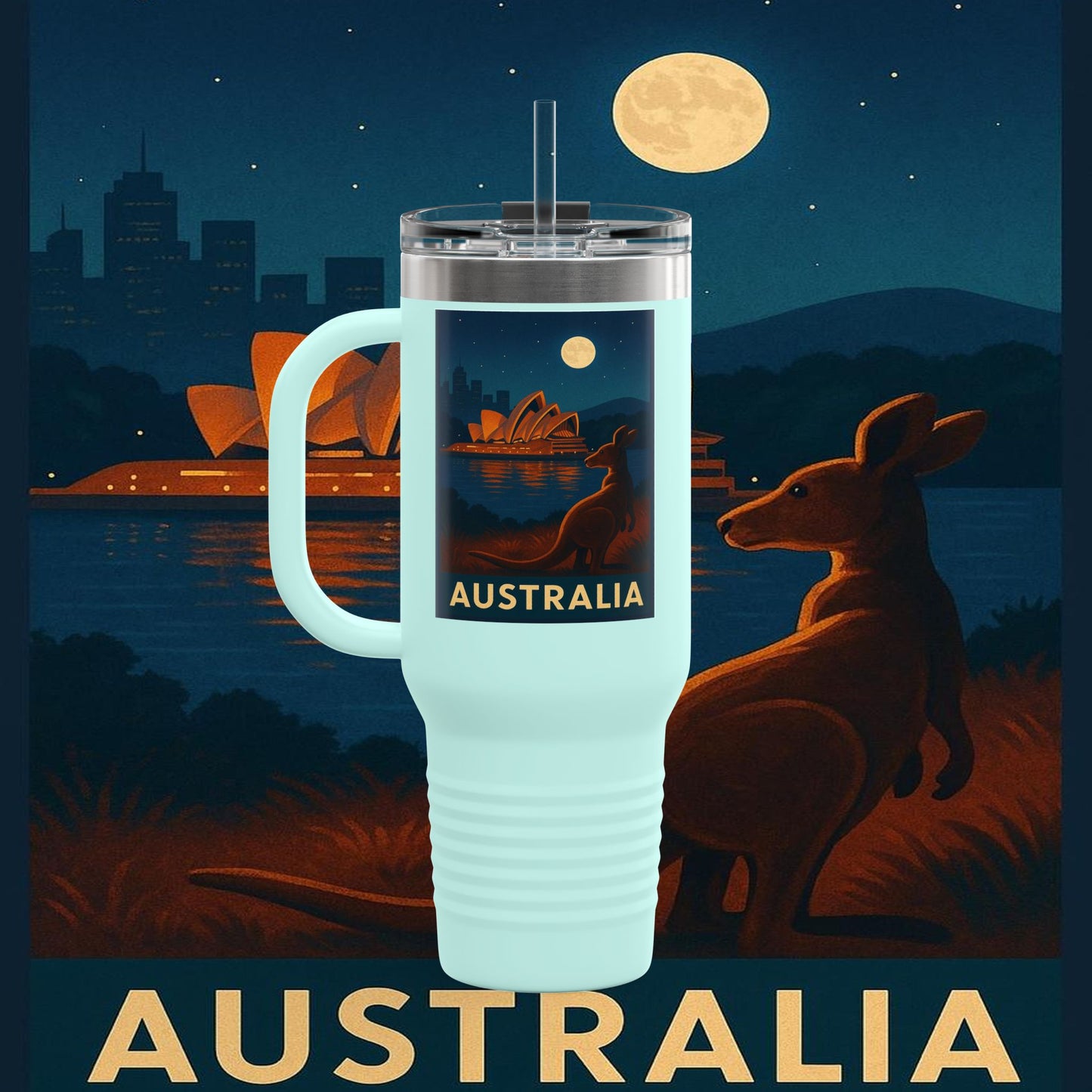 "Australia Insulated Travel Mug🌞 – Land of natural wonders and free spirit"