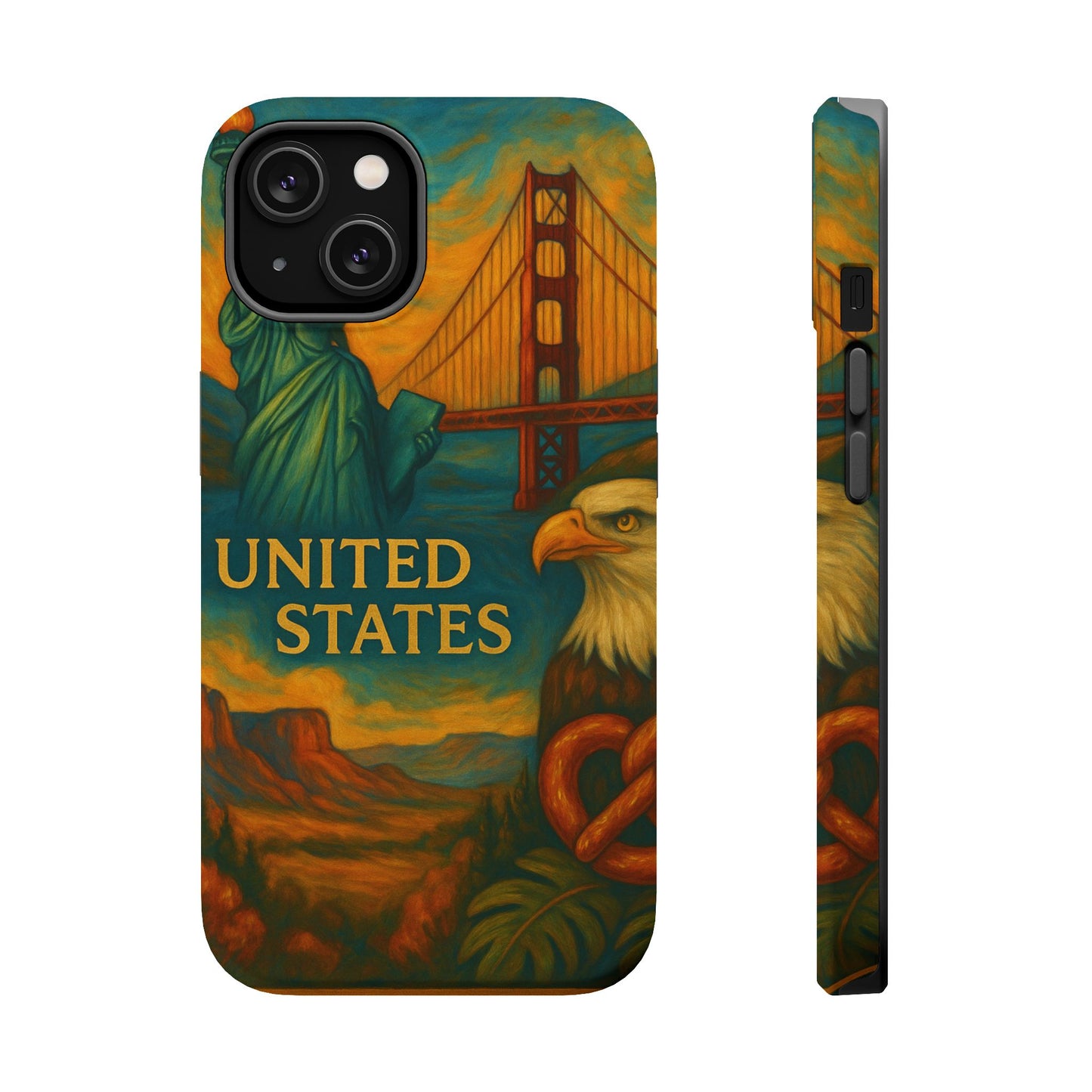 "Funda Magnética Reforzada Estados Unidos: Sueños, Libertad y Grandes Horizontes 🗽🏜️🌆"