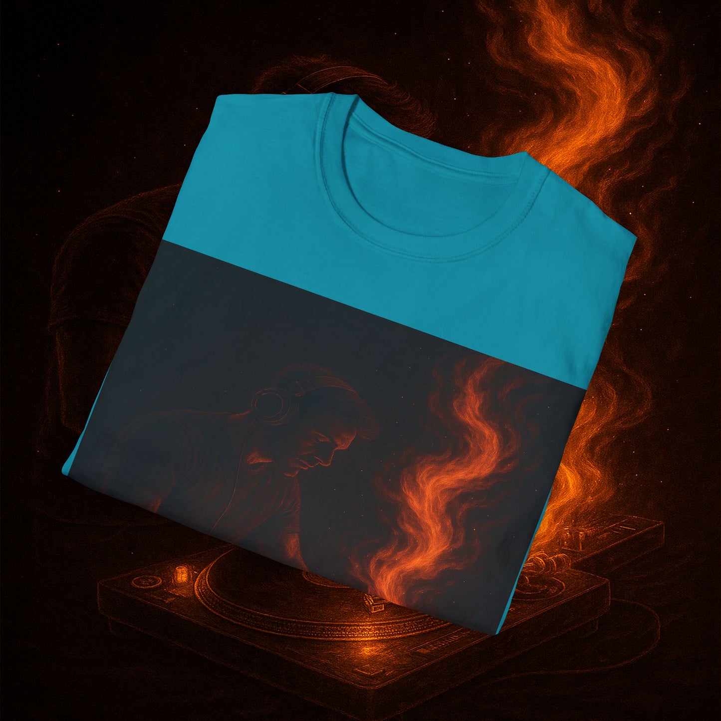 "Camiseta dj 🎧🔥 No mezclas canciones… mezclas fuego.” 🔥🎧