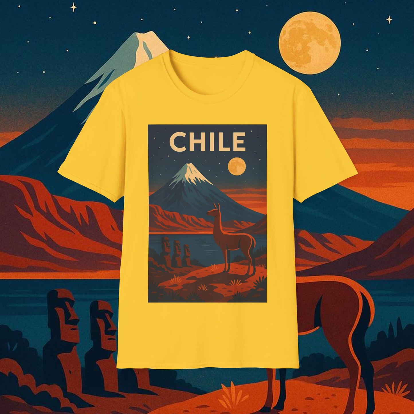 "Camiseta Chile: Naturaleza Indómita y Horizontes Eternos 🏔️🍇🏜️"