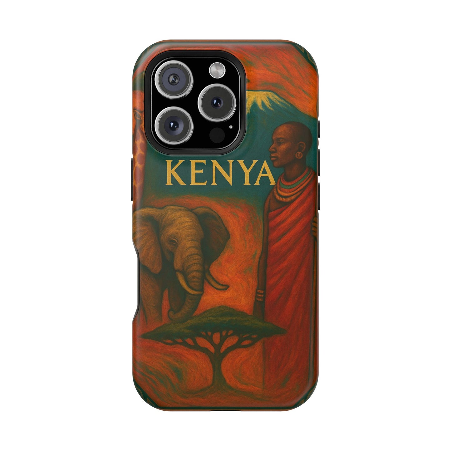"Funda Magnética Reforzada Magnética Reforzada Kenia: Aventura Salvaje y Tierra de Horizontes Infinitos 🦁🌄🏕️"