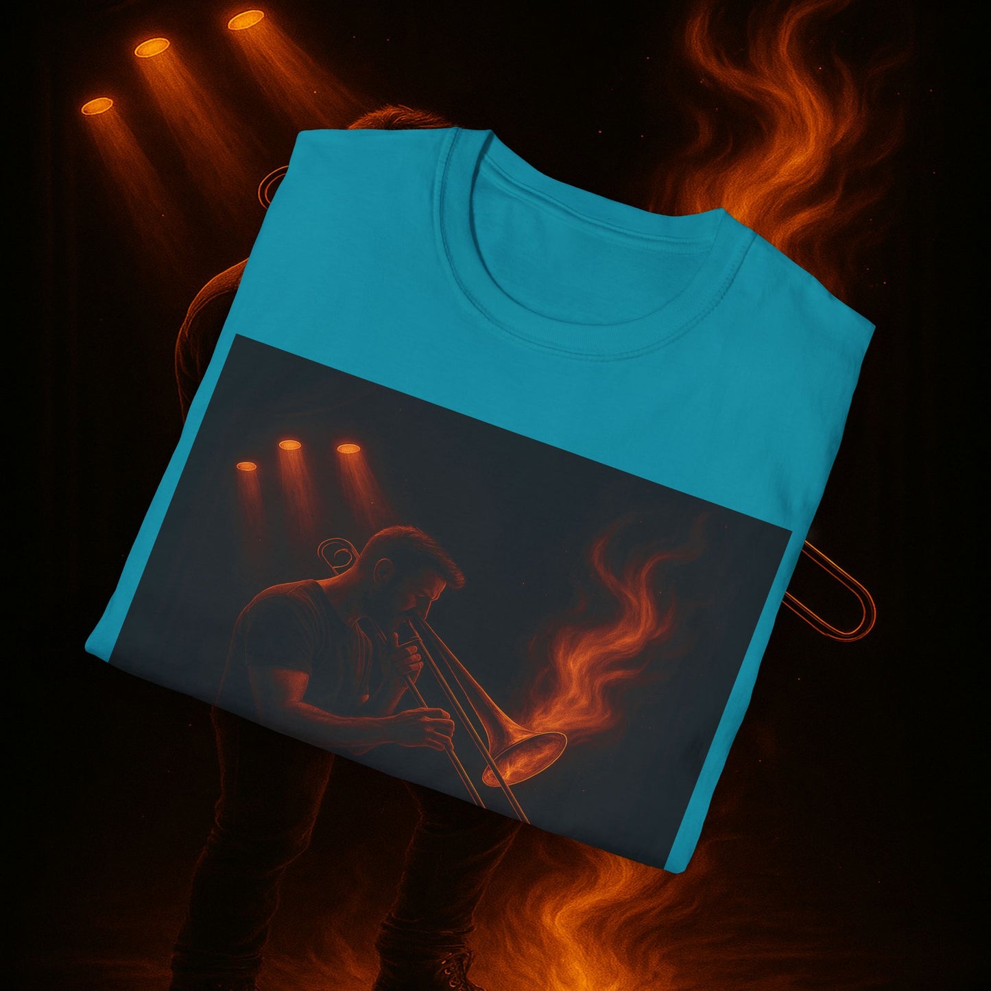"Camiseta Trombón 🎷🔥No todos los fuegos hacen ruido… algunos tocan el alma.” 🔥🎷
