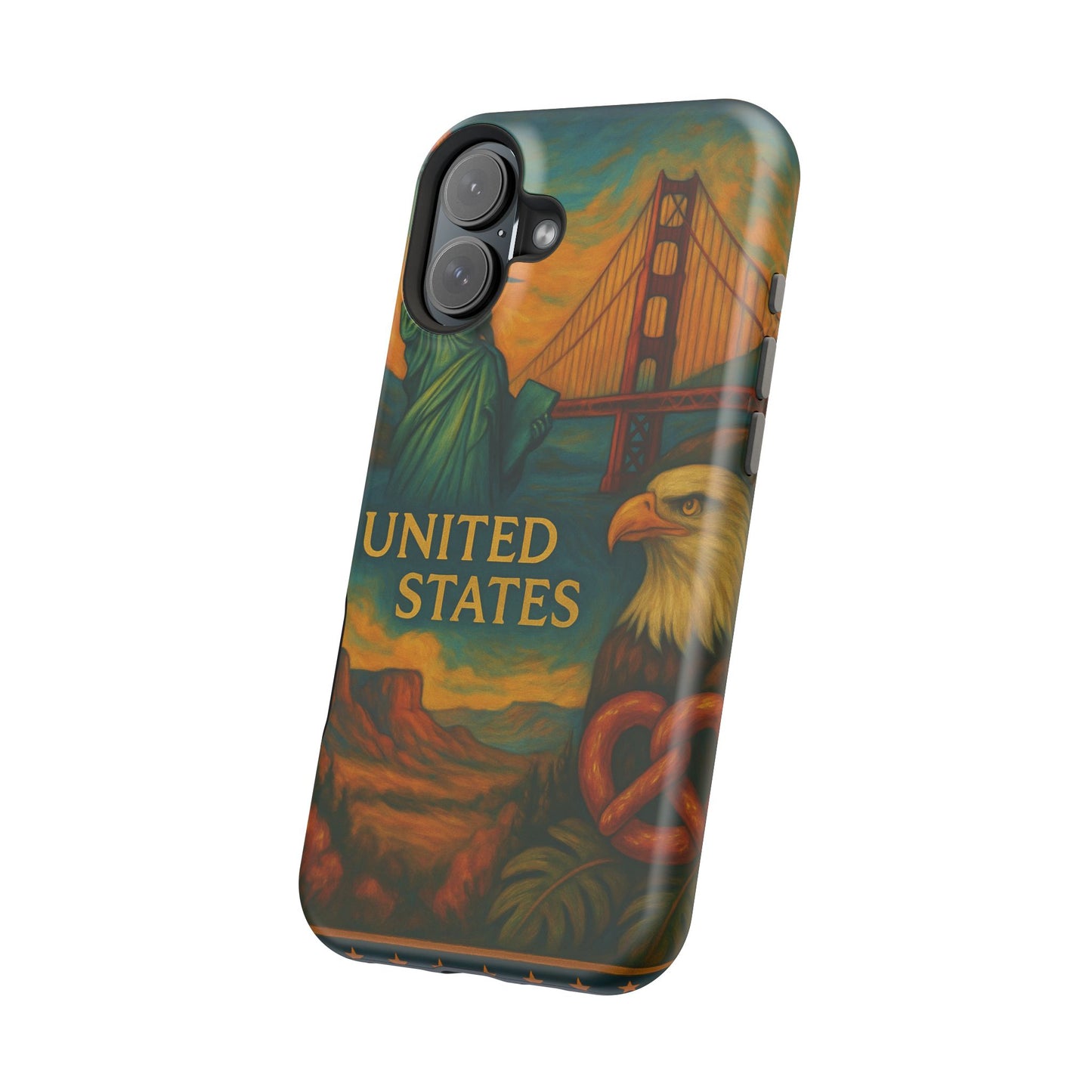 "Funda Magnética Reforzada Estados Unidos: Sueños, Libertad y Grandes Horizontes 🗽🏜️🌆"