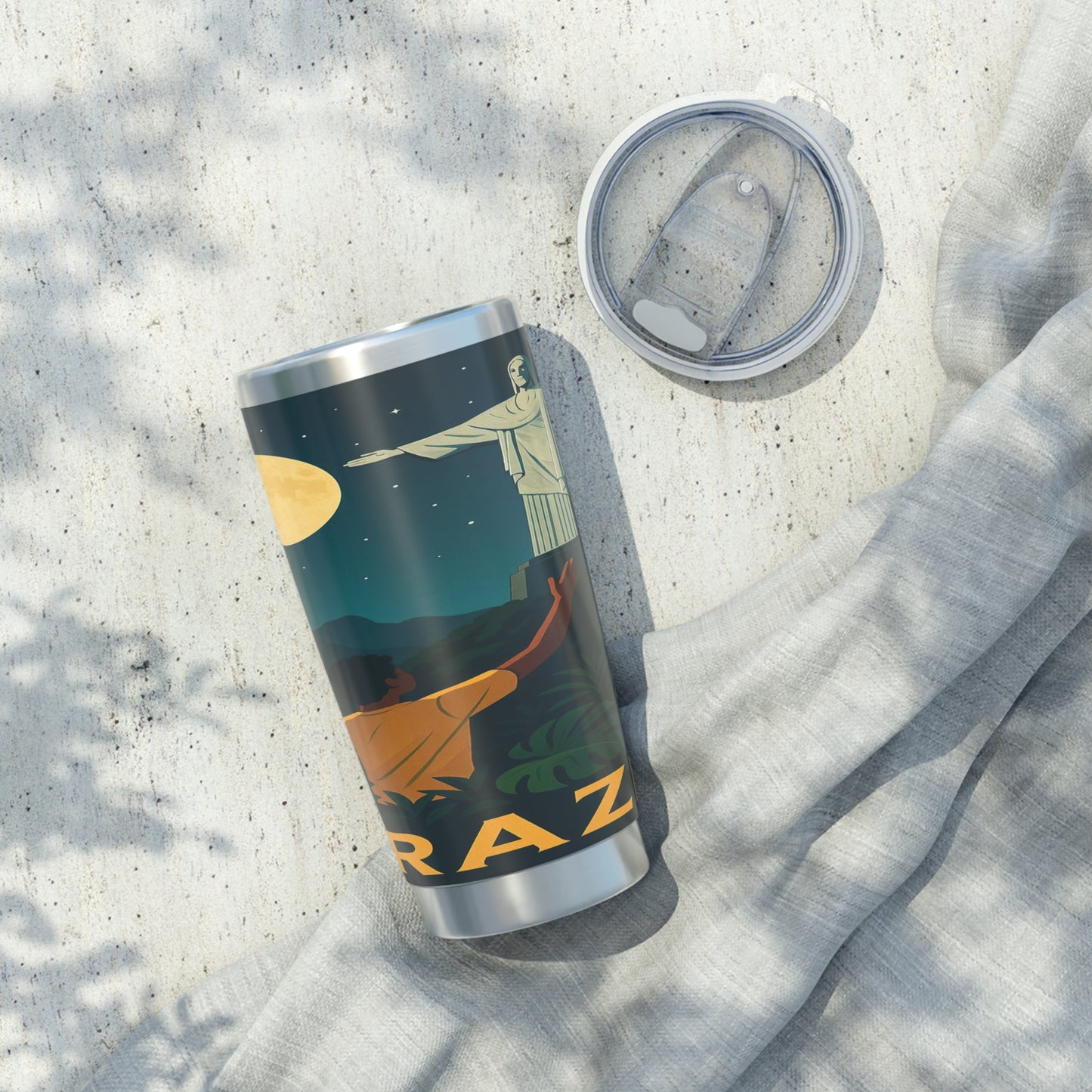 "Vaso Térmico Vagabond 20oz Brasil: Ritmo, Naturaleza y Alegría Infinita 🎶🌴🏖️"