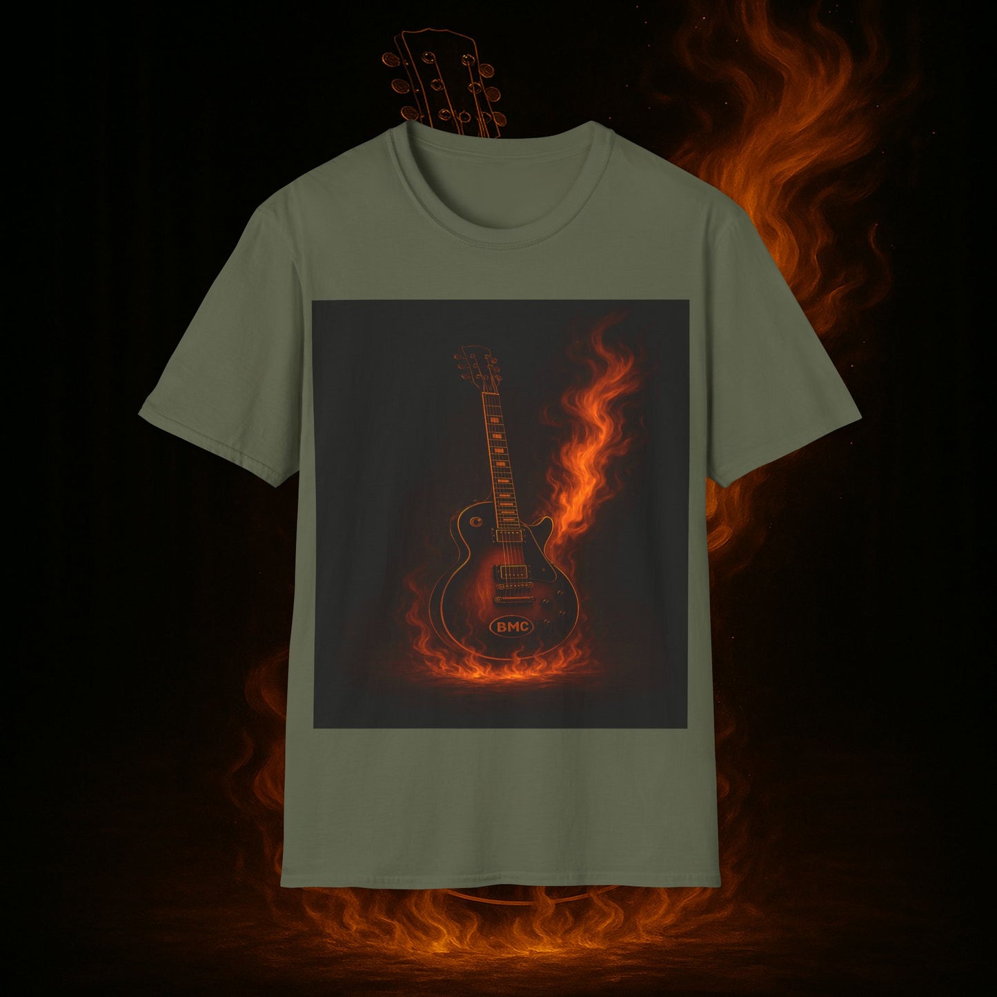 "Camiseta guitarra 🎸🔥Donde vibra una cuerda, nace una llamarada.” 🔥🎸