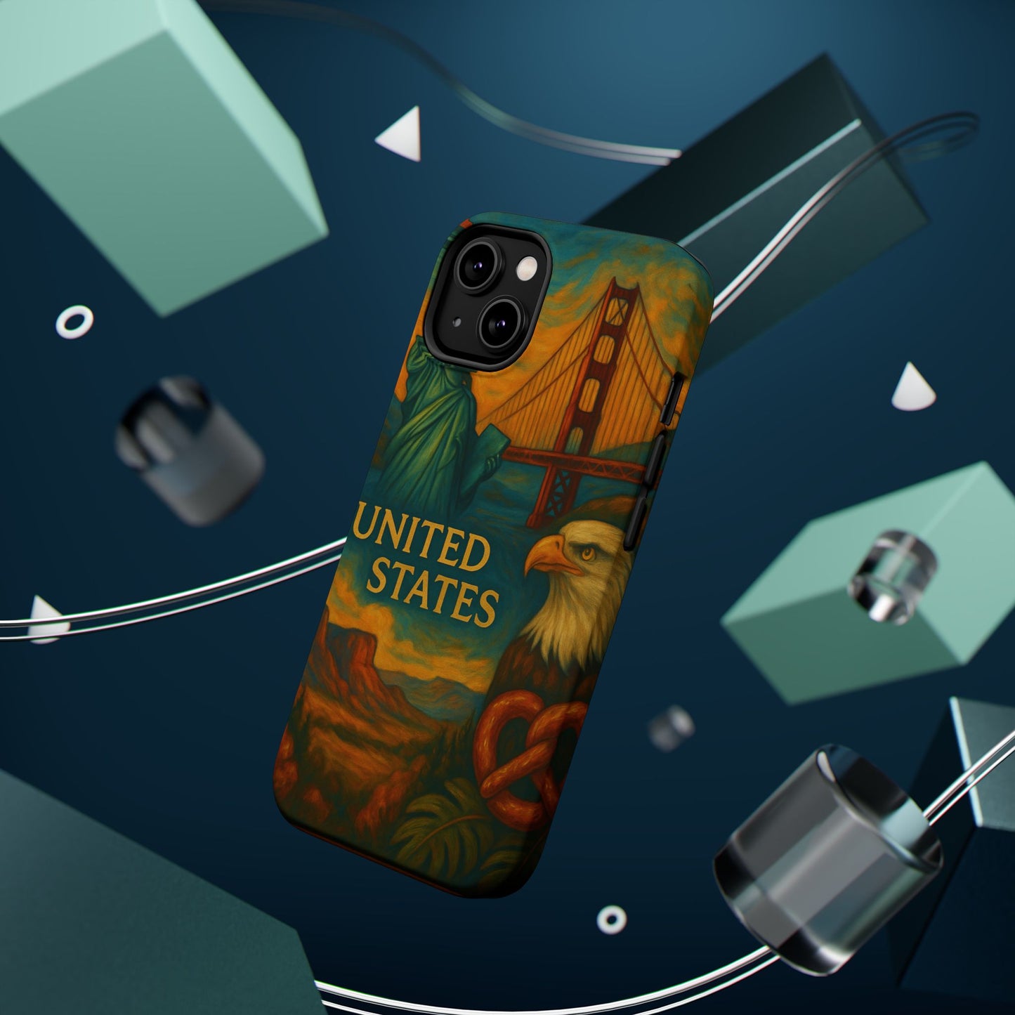"Funda Magnética Reforzada Estados Unidos: Sueños, Libertad y Grandes Horizontes 🗽🏜️🌆"